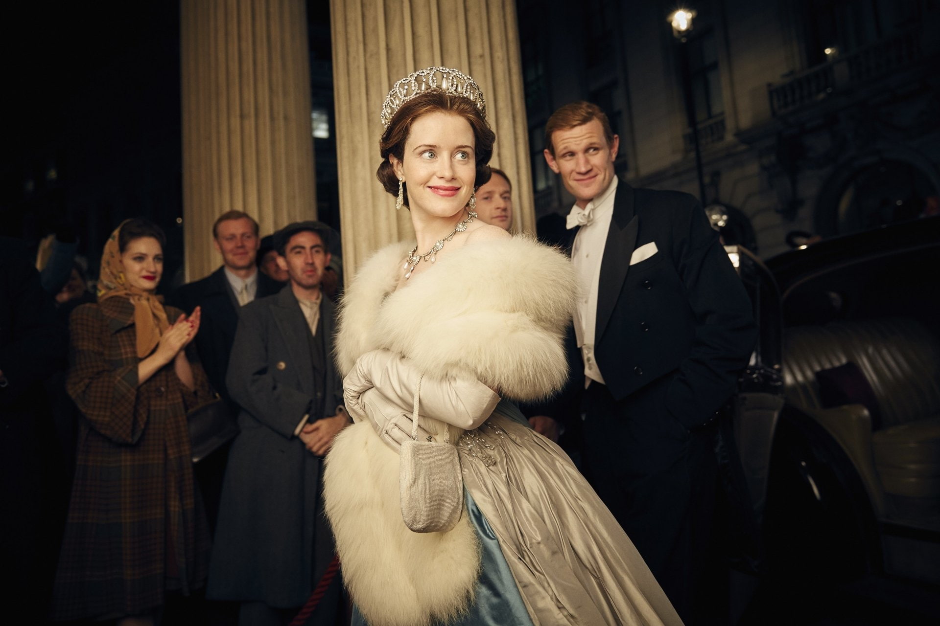 1080P, Queen Elizabeth II, The Crown, Claire Foy, Prince Philip, Matt Smith, TV Show, HD Wallpaper