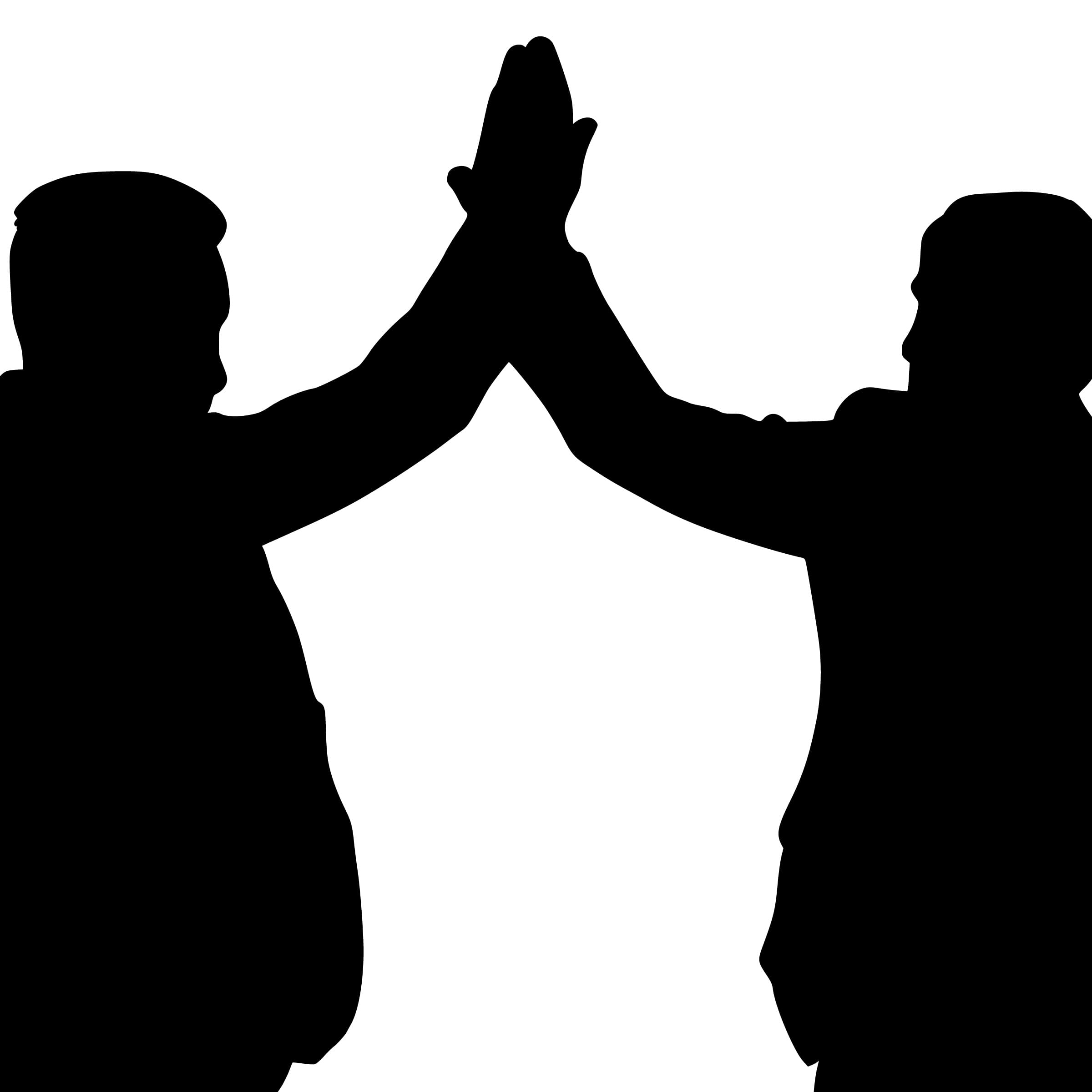 friend, five, arm, hi, standing, group of people, hello, partner, human, hifi, indoors, greeting, arts culture and entertainment, silhouette, applause, Phone HD Wallpaper
