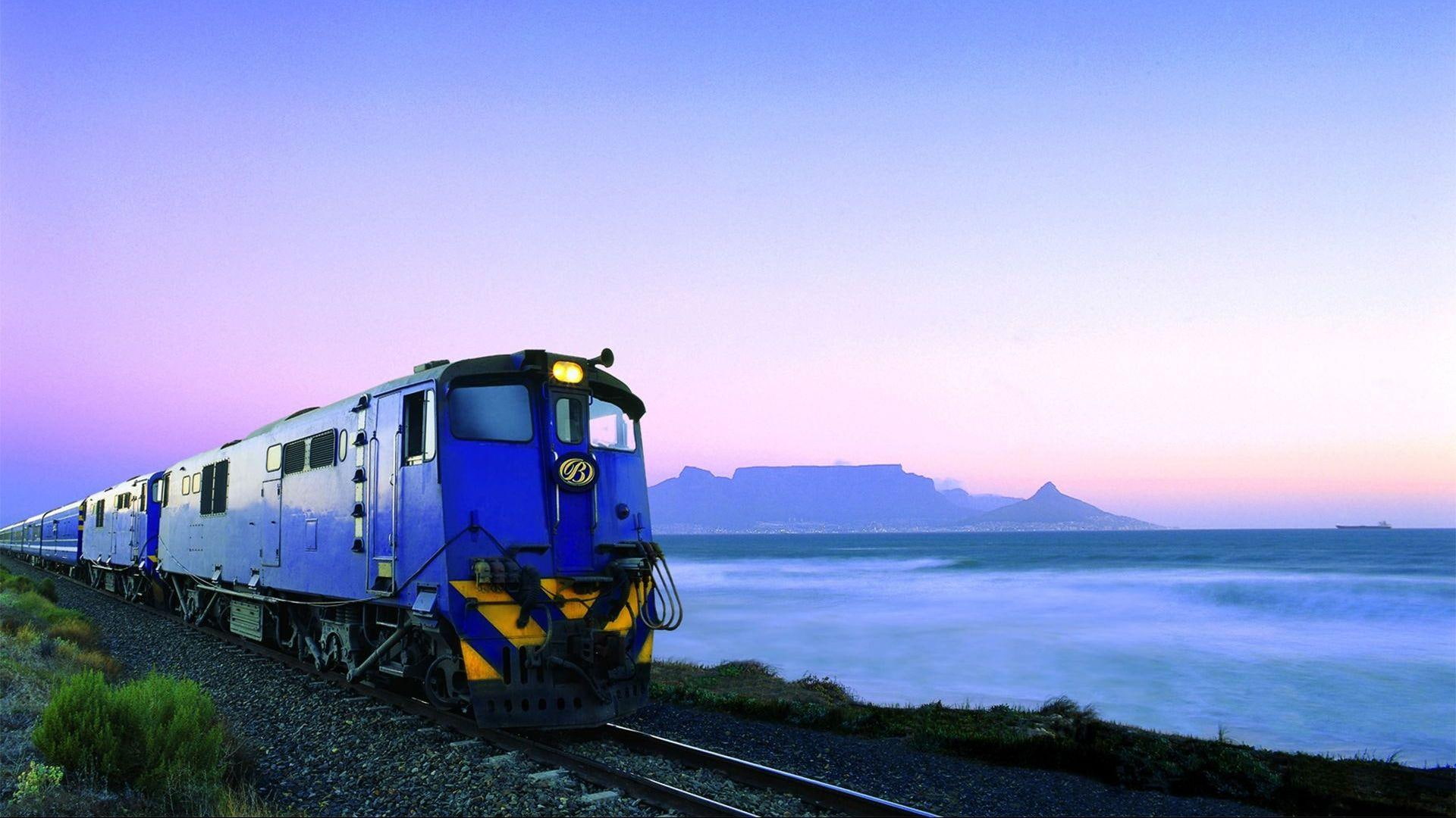 tracks, africa, 1080P, train, table, cars, mountain, south, leaving, HD Wallpaper