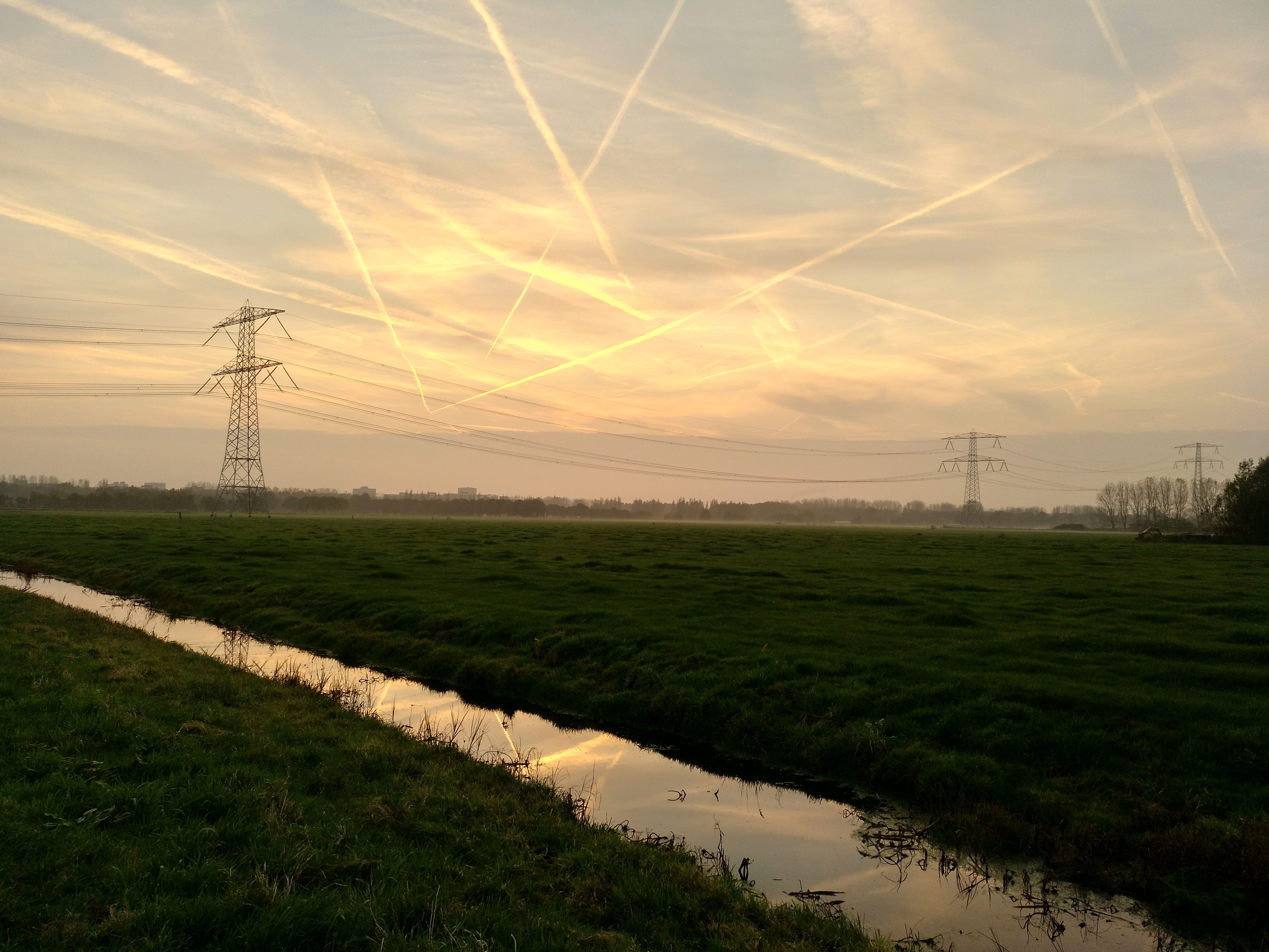 outdoors, environment, power line, electricity, landscape, electric, peaceful, view, electricity pylon, sky, 4K, nice, tumblr, grass, water, connection, HD Wallpaper