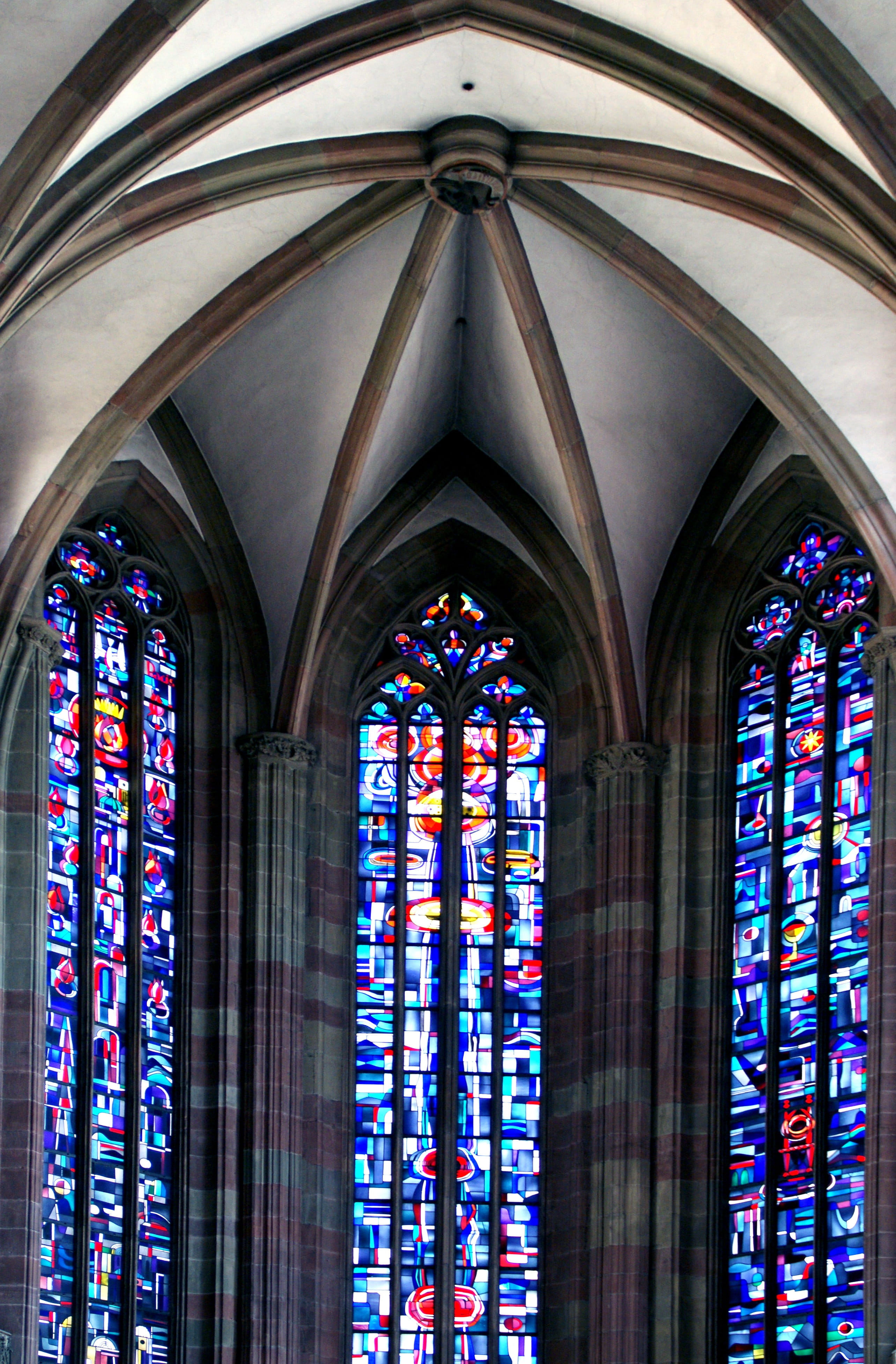 belief, architectural column, 4K, pointed arch, stained glass, spirituality, multi colored, faith, low angle view, blanket, place of worship, architecture and art, Phone HD Wallpaper