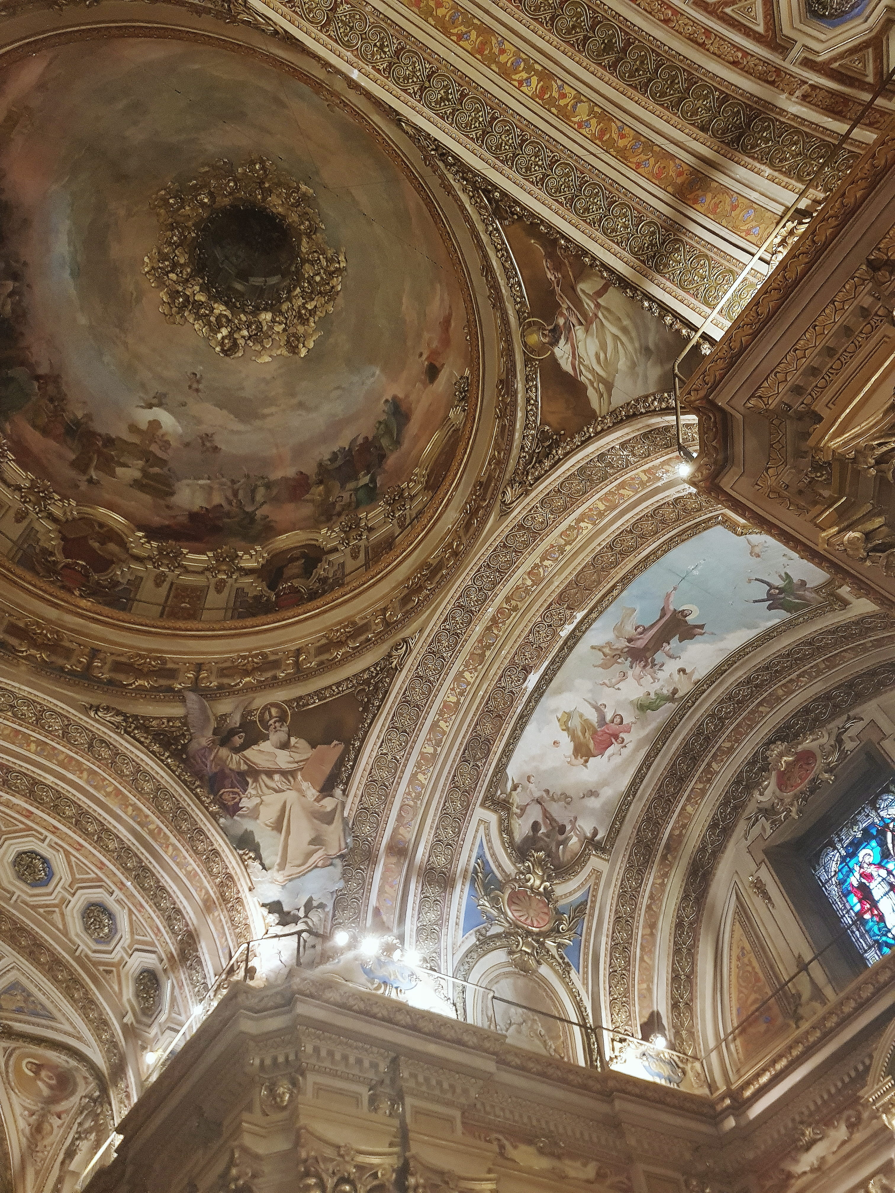 church, bronze, ornate, architecture and art, carving, no people, arch, fresco, low angle view, window, place of worship, apse, arched, spirituality, 4K, Phone HD Wallpaper