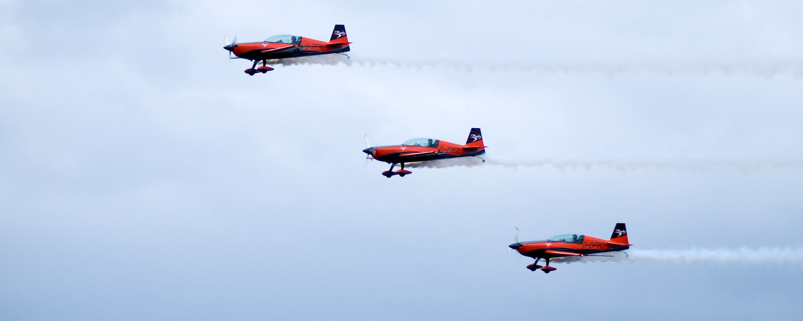 sky, air, blue, show, 2K, aircrafts and planes, HD Wallpaper