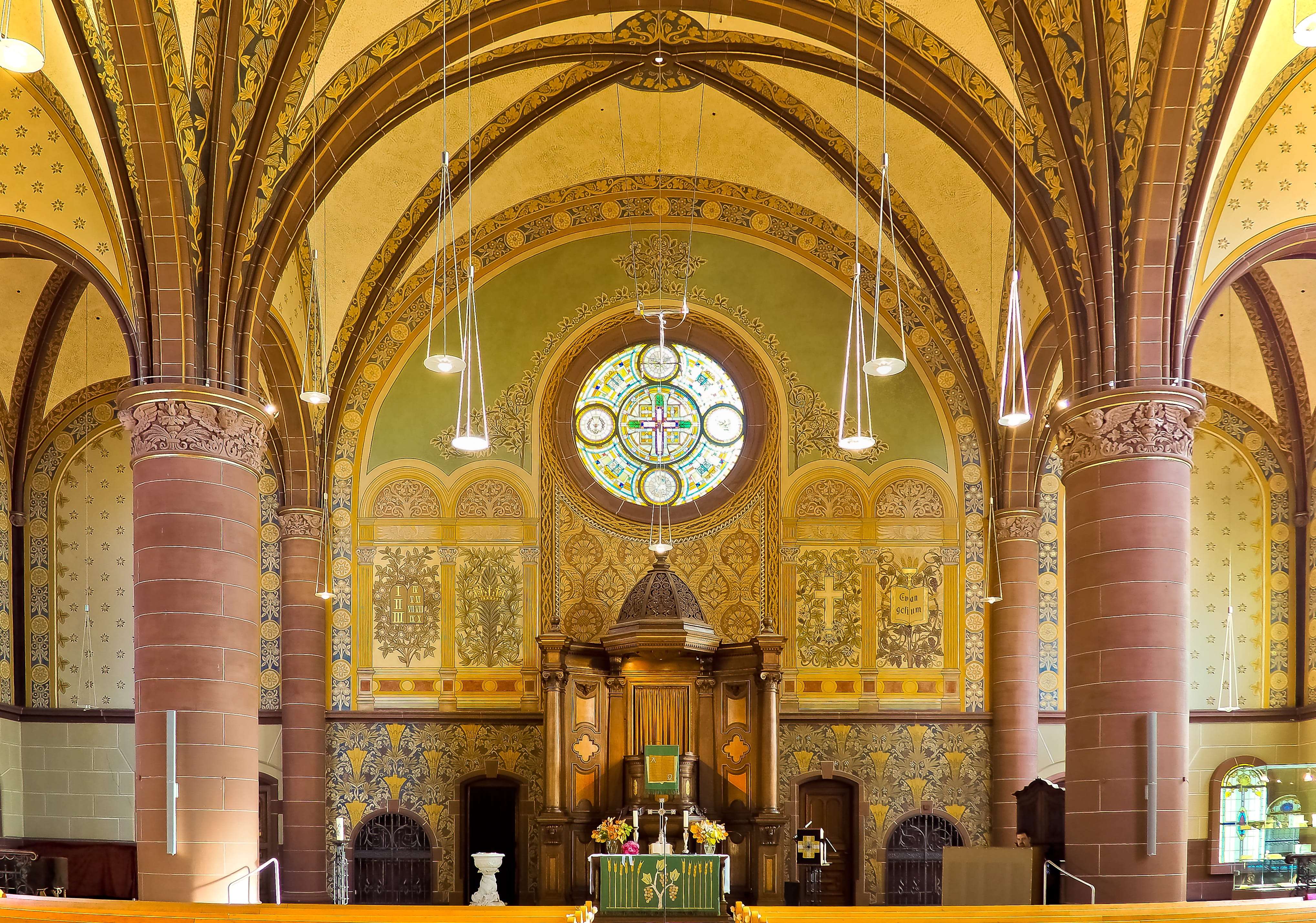 architecture, design, christian, food are, arched, architecture and art, glass, christianity, window, spirituality, church, stained glass, light, altar, HD Wallpaper