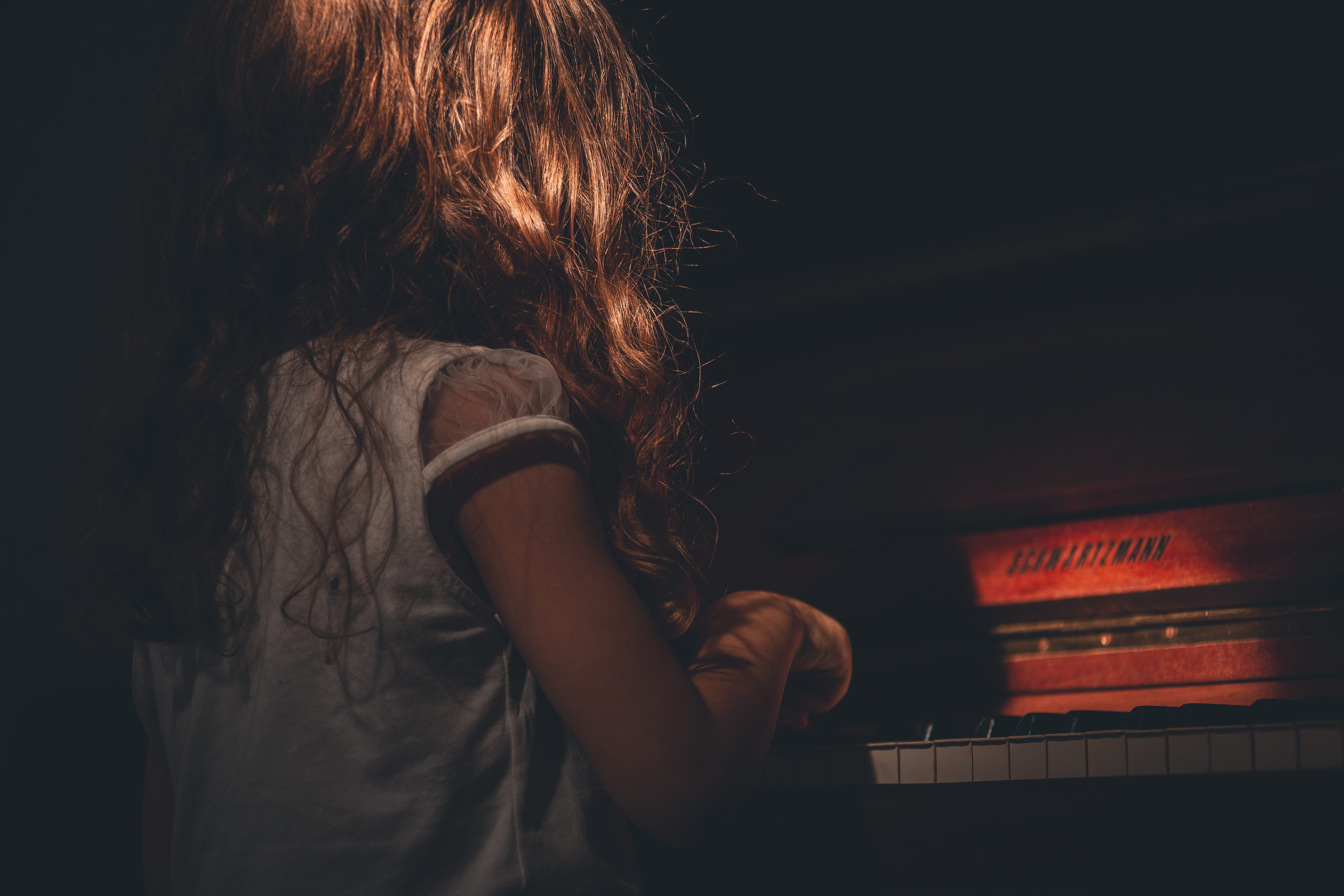 pianist, musical instrument, young, hairstyle, leisure activity, waist up, adult, photo, brunette, brown hair, person, rear view, lifestyles, model, indoors, HD Wallpaper