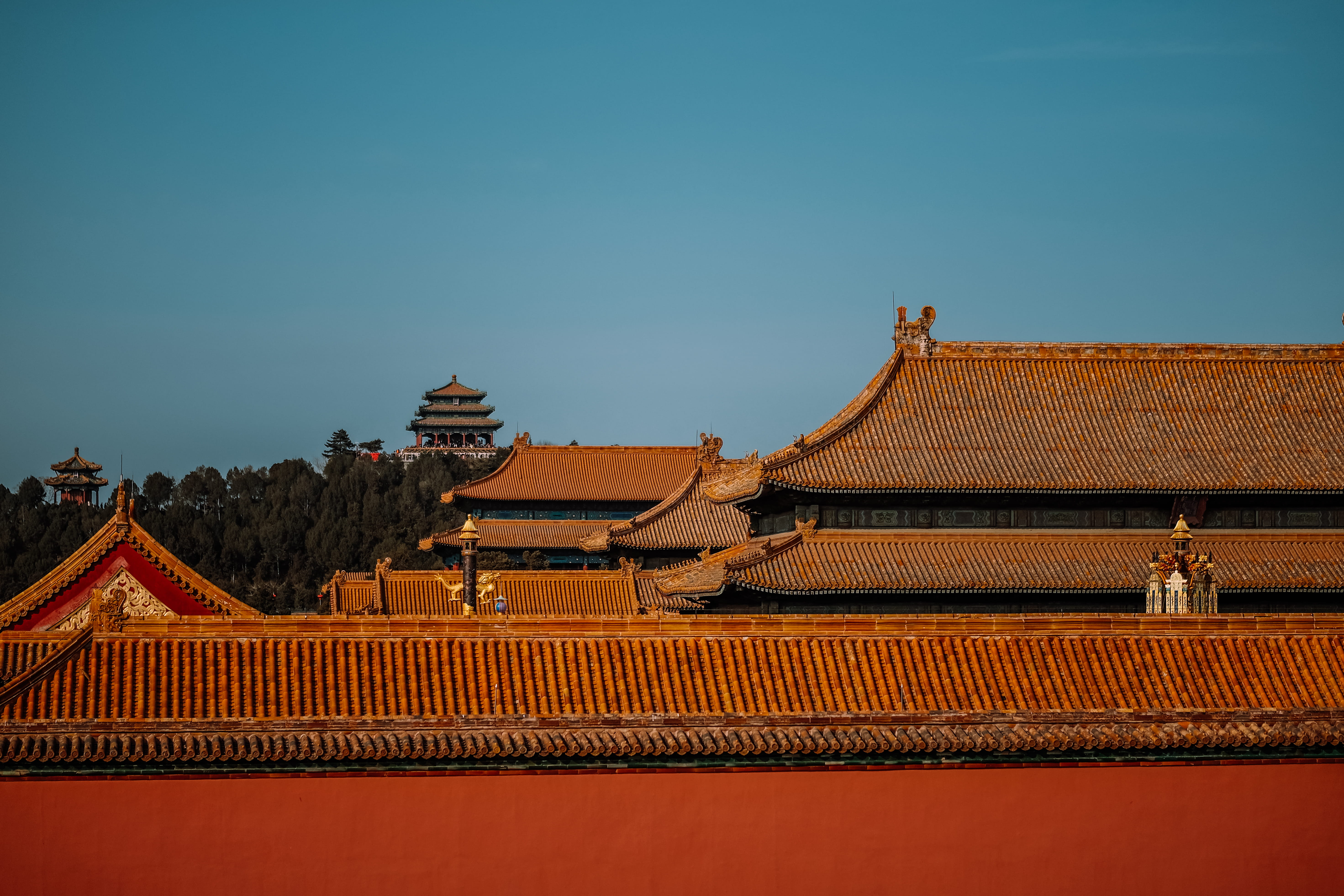 religion, building, universe, concrete, astronomy, nature, outer space, forbidden city, roof tile, brown, clear sky, history, architecture, ornate, sky, HD Wallpaper