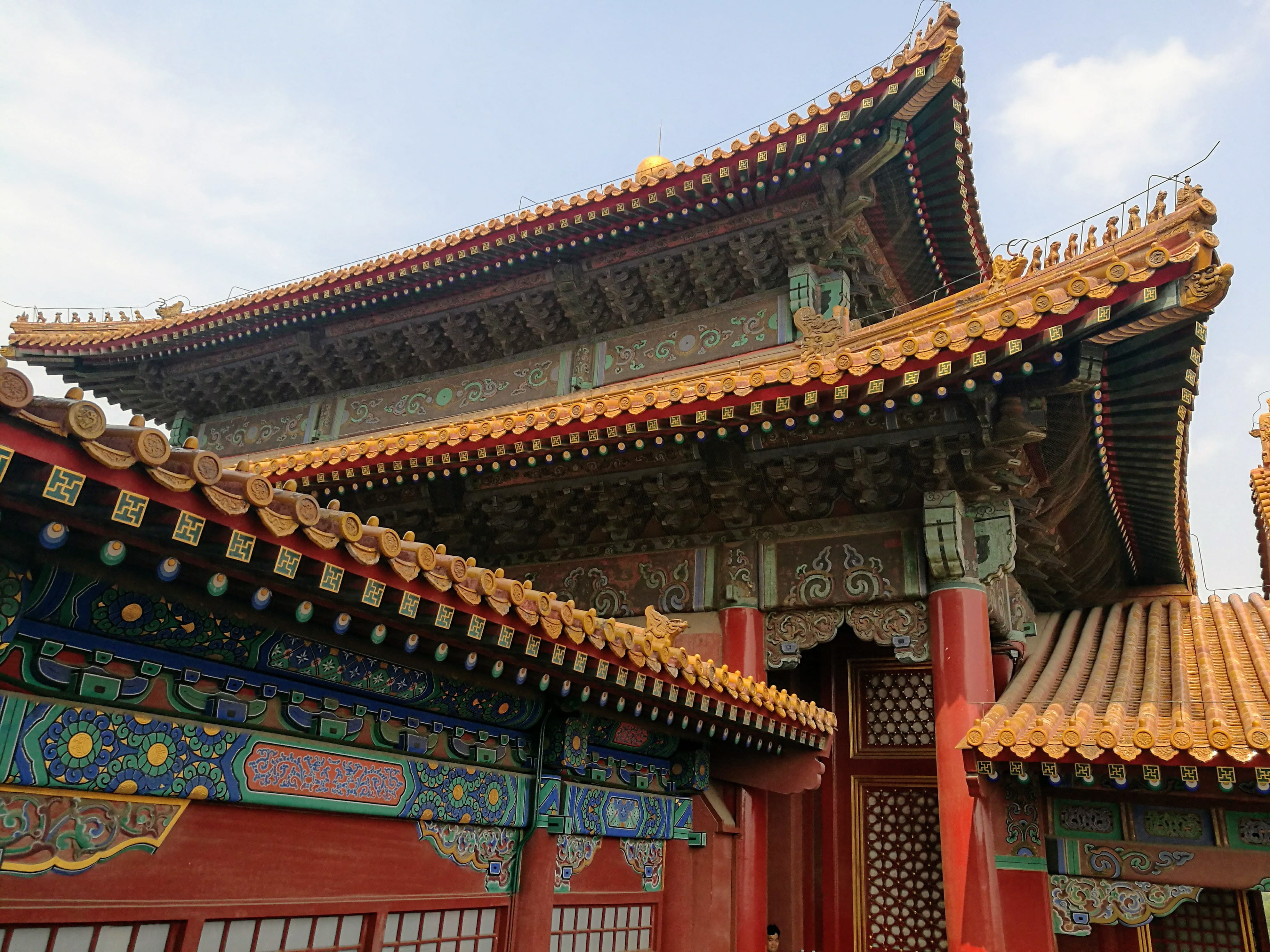 chinese, nature, built structure, 4K, forbidden, religion, low angle view, belief, sky, building, day, city, roof, spirituality, roof tile, architecture, HD Wallpaper