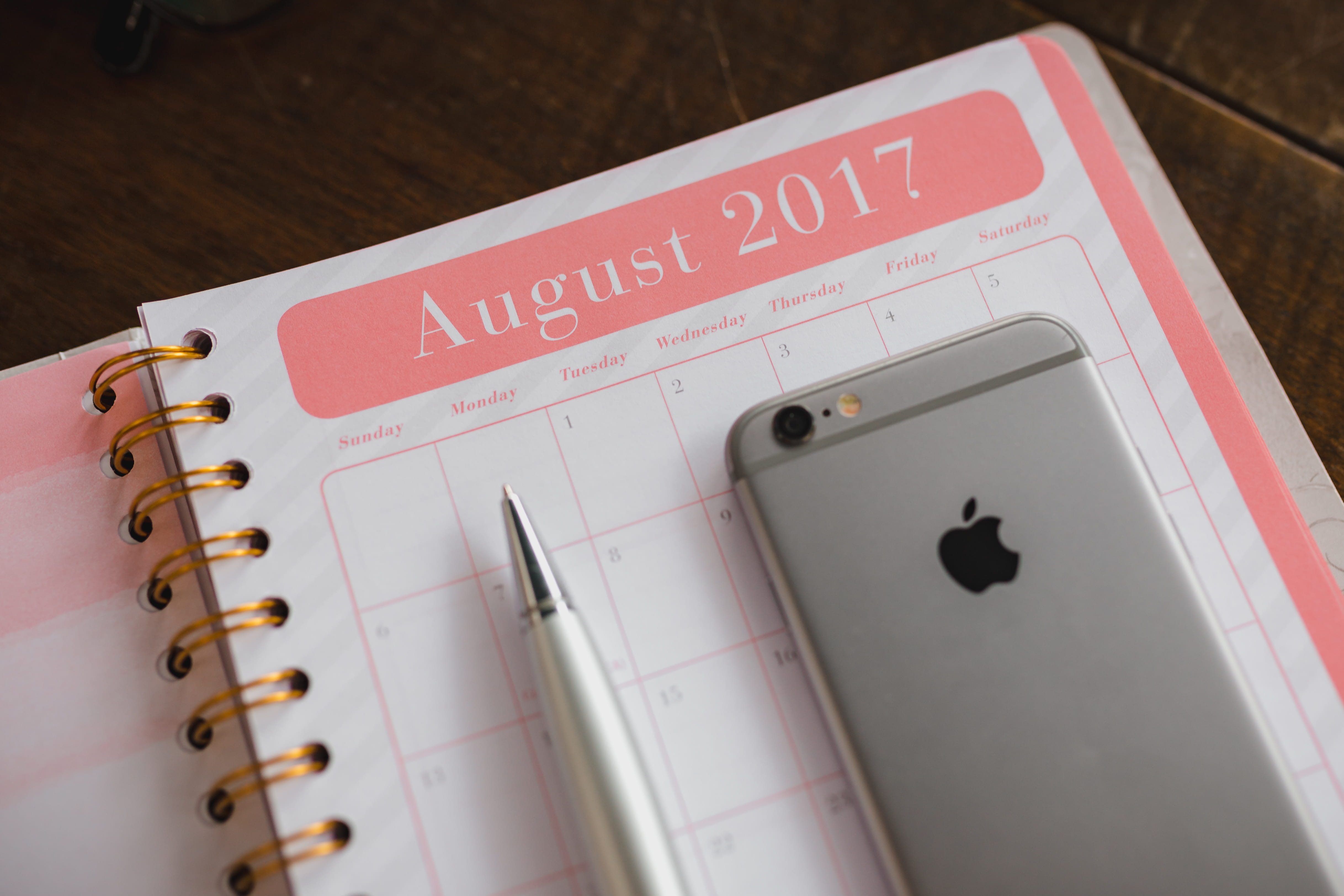 close-up, notebook, to do list, still life, single object, calendar, high angle view, no people, studio shot, text, note, number, 4K, personal organizer, HD Wallpaper
