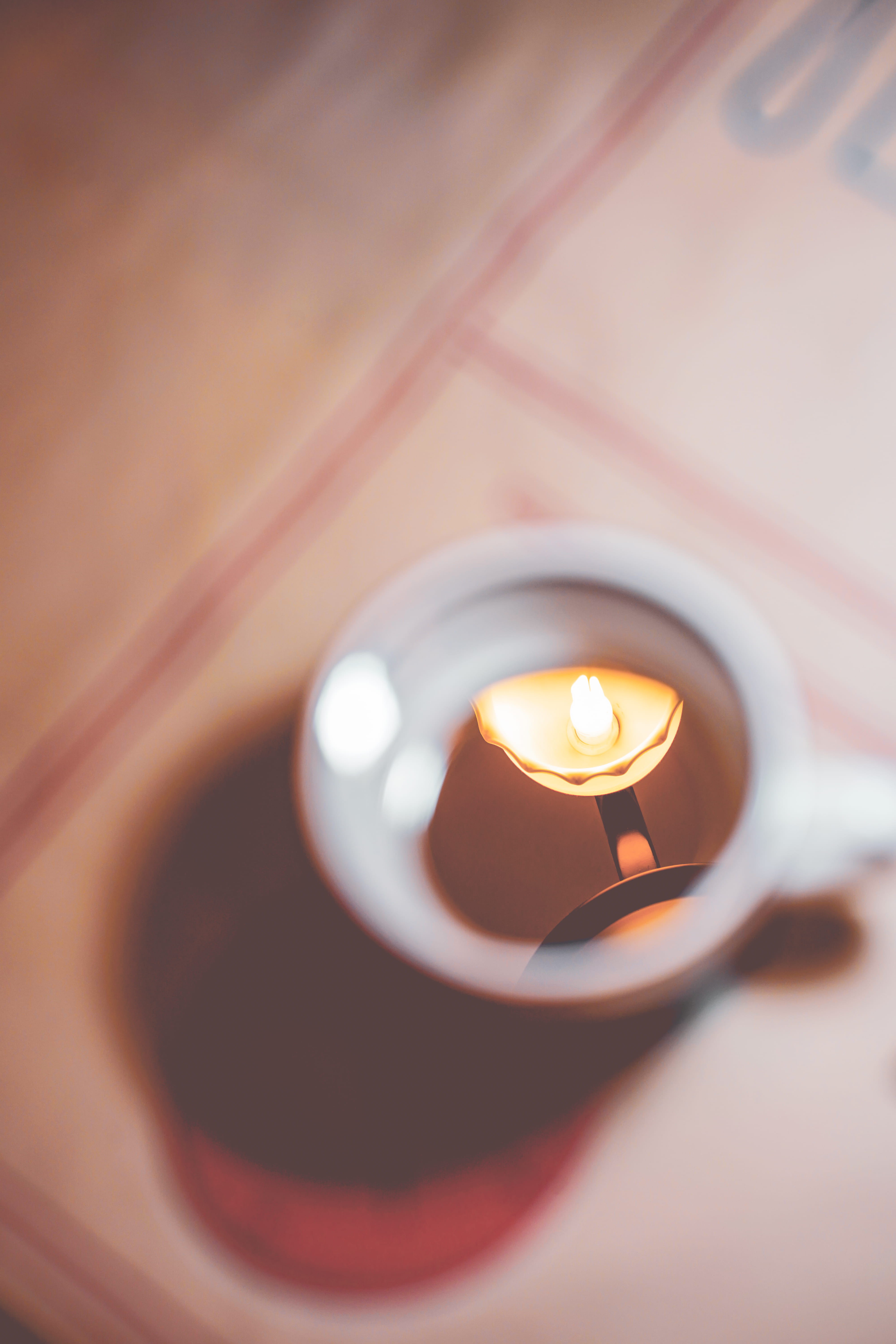 selective, romance, lights, burning, light - Natural Phenomenon, tea, fire - Natural Phenomenon, candle, flame, glowing, 5K, teacup, photo, no People, Phone HD Wallpaper