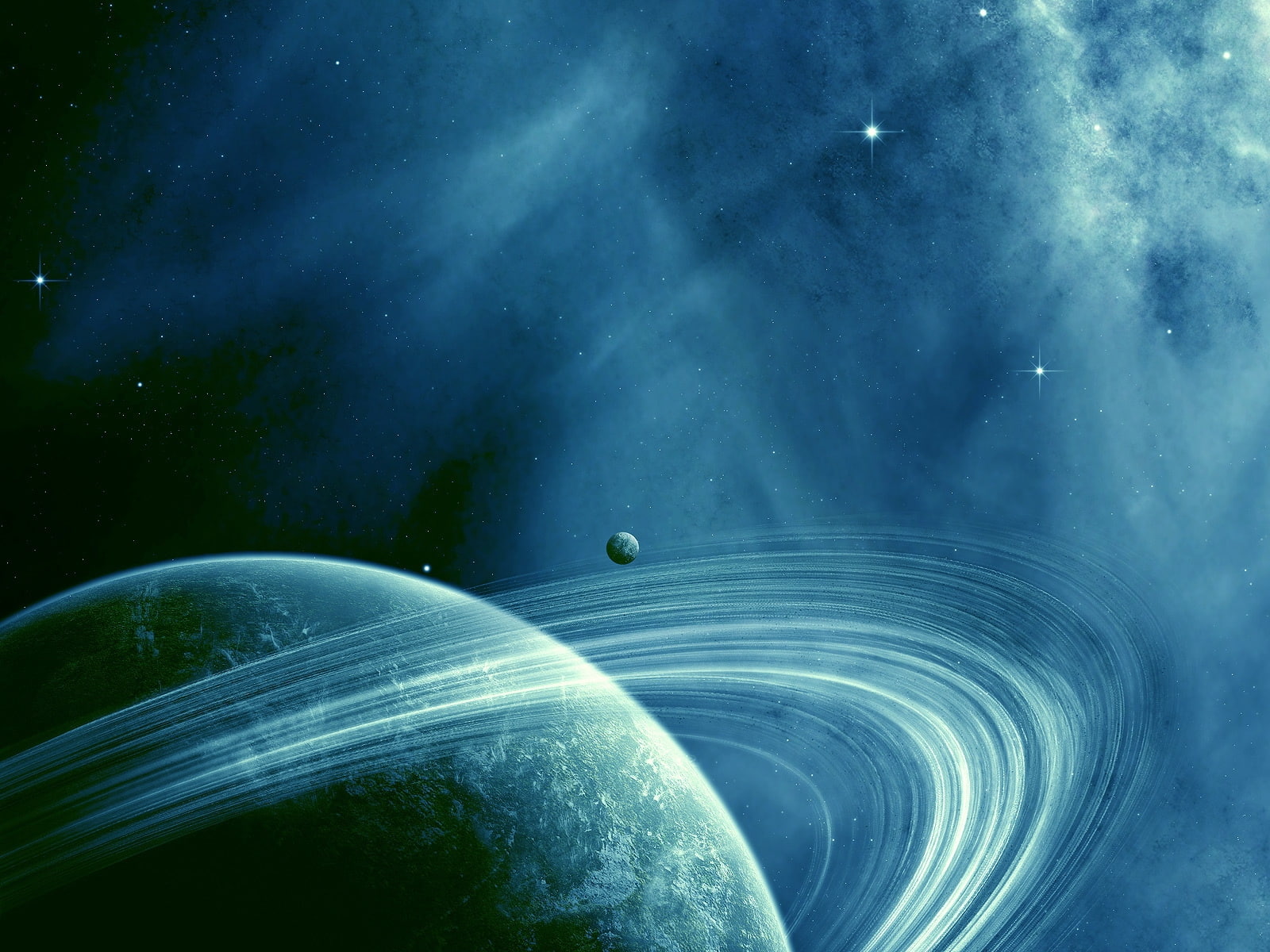 nature, saturn, blue, hd, 720P, space, behold, beautiful, HD Wallpaper
