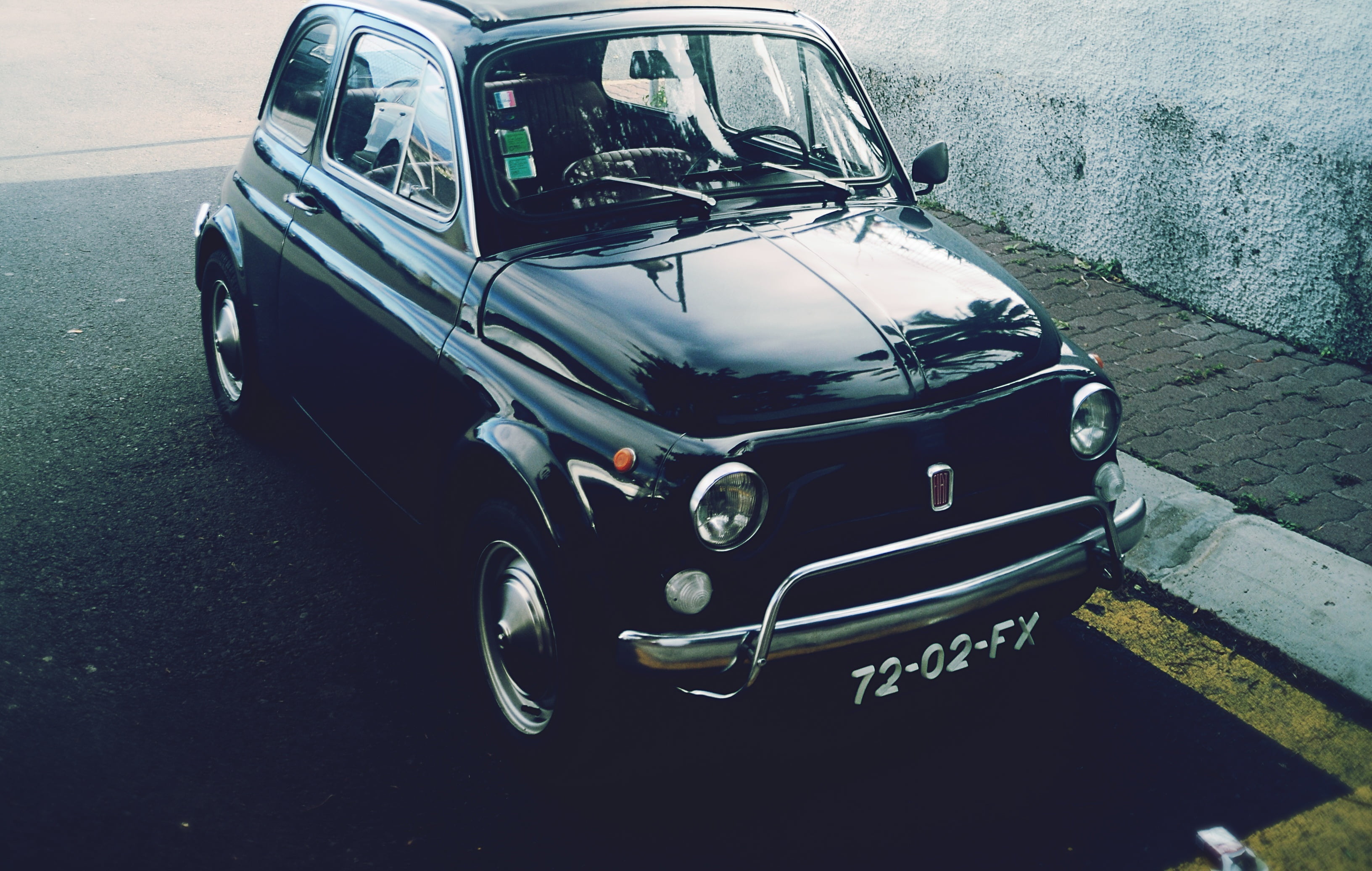 transportation, day, parking Lot, modern, retro, john Cooper Works, damaged, shiny, chrome, city, low Profile Tires, obsolete, black And White, wheel, style, HD Wallpaper