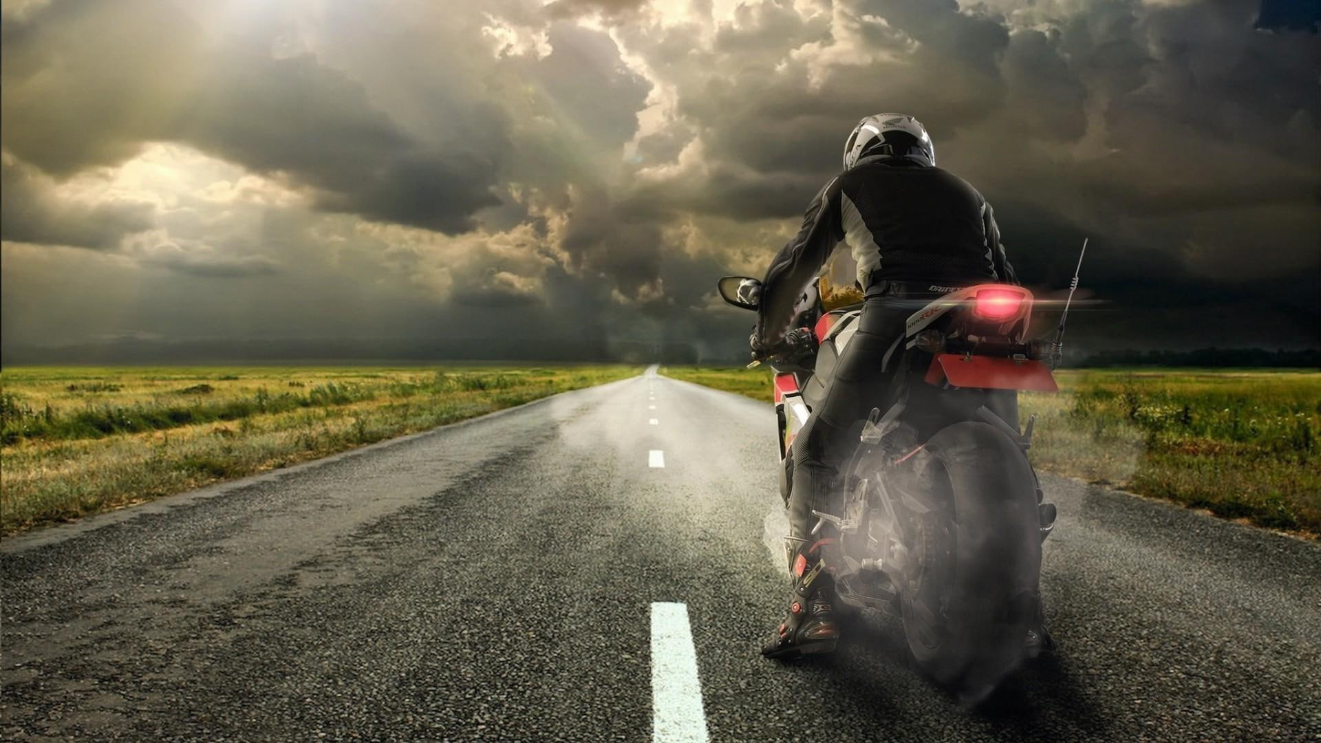 1080P, road, way, sport, motorbike, HD Wallpaper