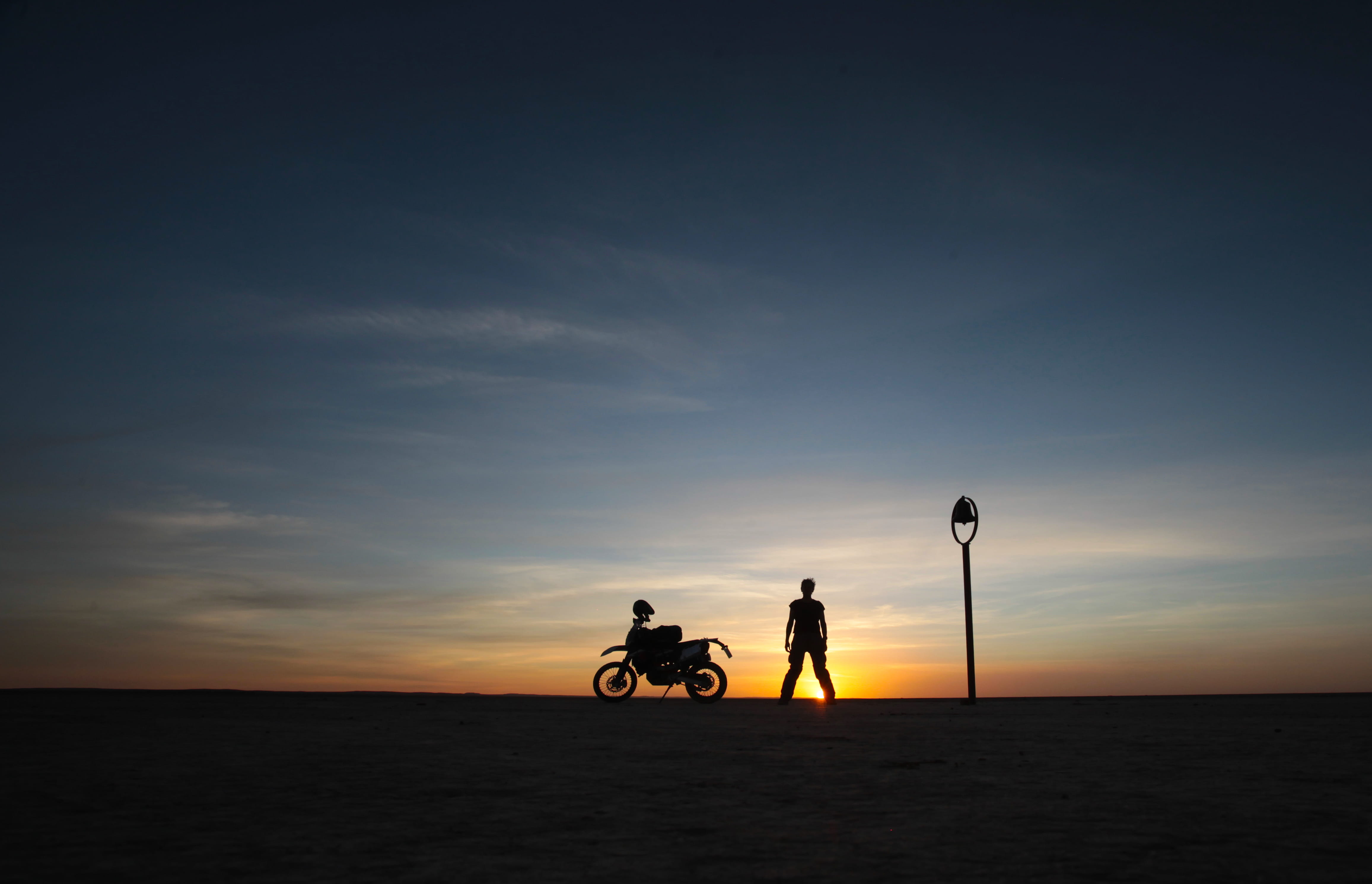 silhouette, south africa, land vehicle, ride, nature, leisure activity, sunsets, 4K, outdoors, transportation, lifestyles, adventure biking, beach, sunset, HD Wallpaper