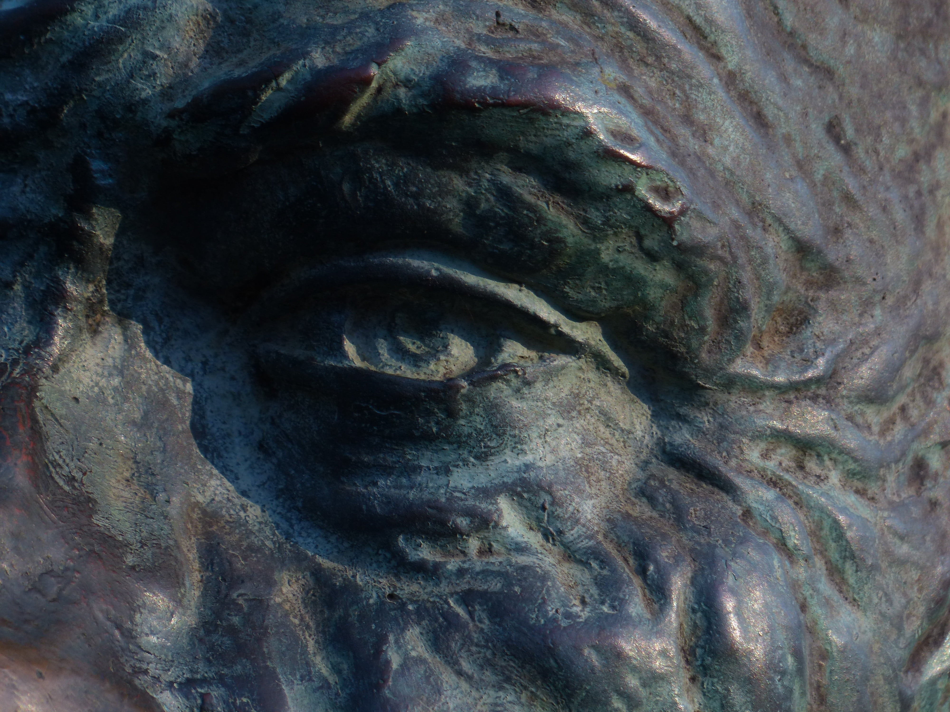 creativity, outdoors, textured effect, backgrounds, abstract, solid, figure, eye, statue, ancient, 4K, history, pattern, art and craft, hypnotic, nature, HD Wallpaper