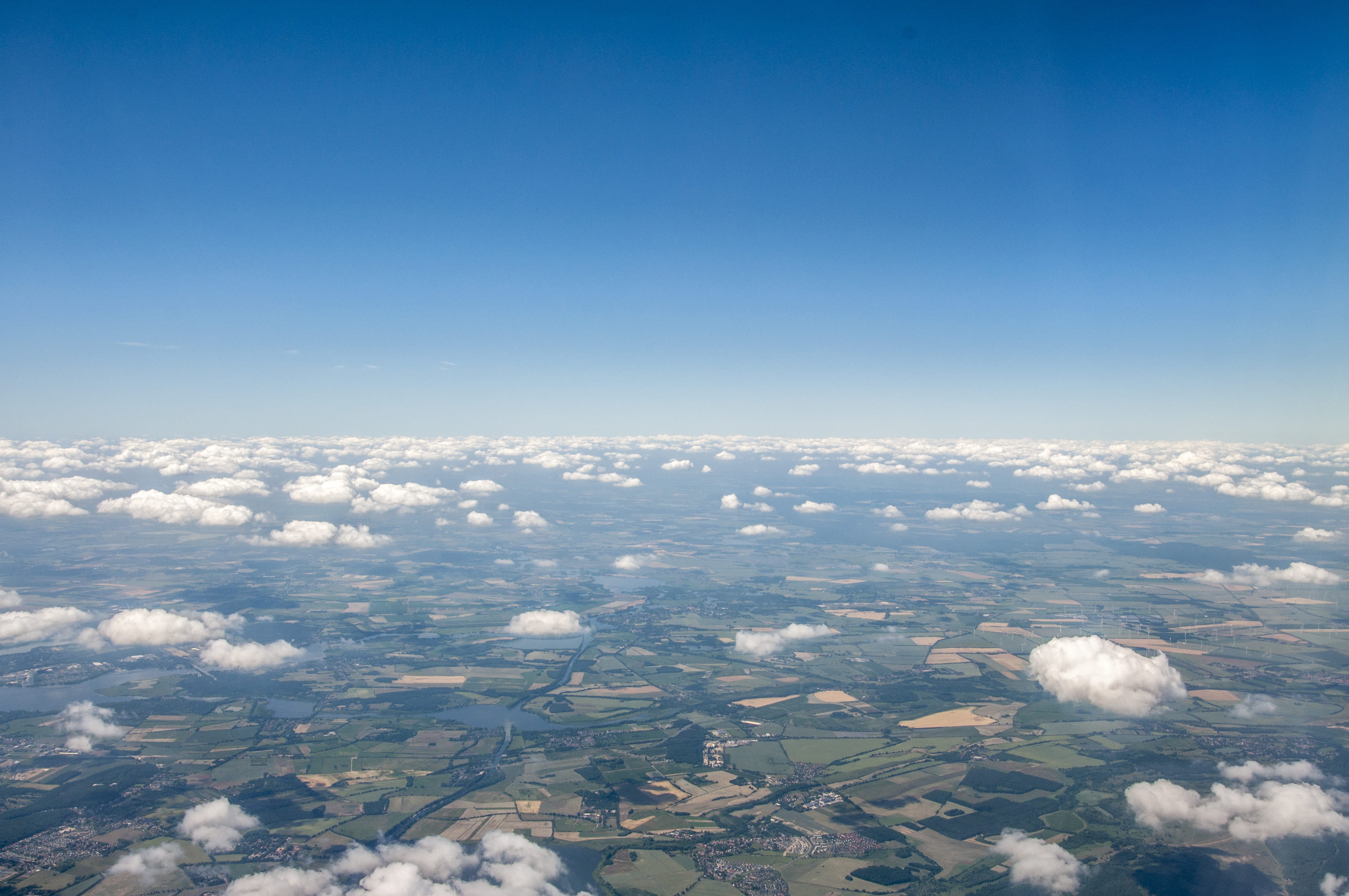 scenics - nature, clouds, environment, rural scene, ground, flight, agriculture, idyllic, landscape, aerial view, land, fields, copy space, nature, sky, HD Wallpaper