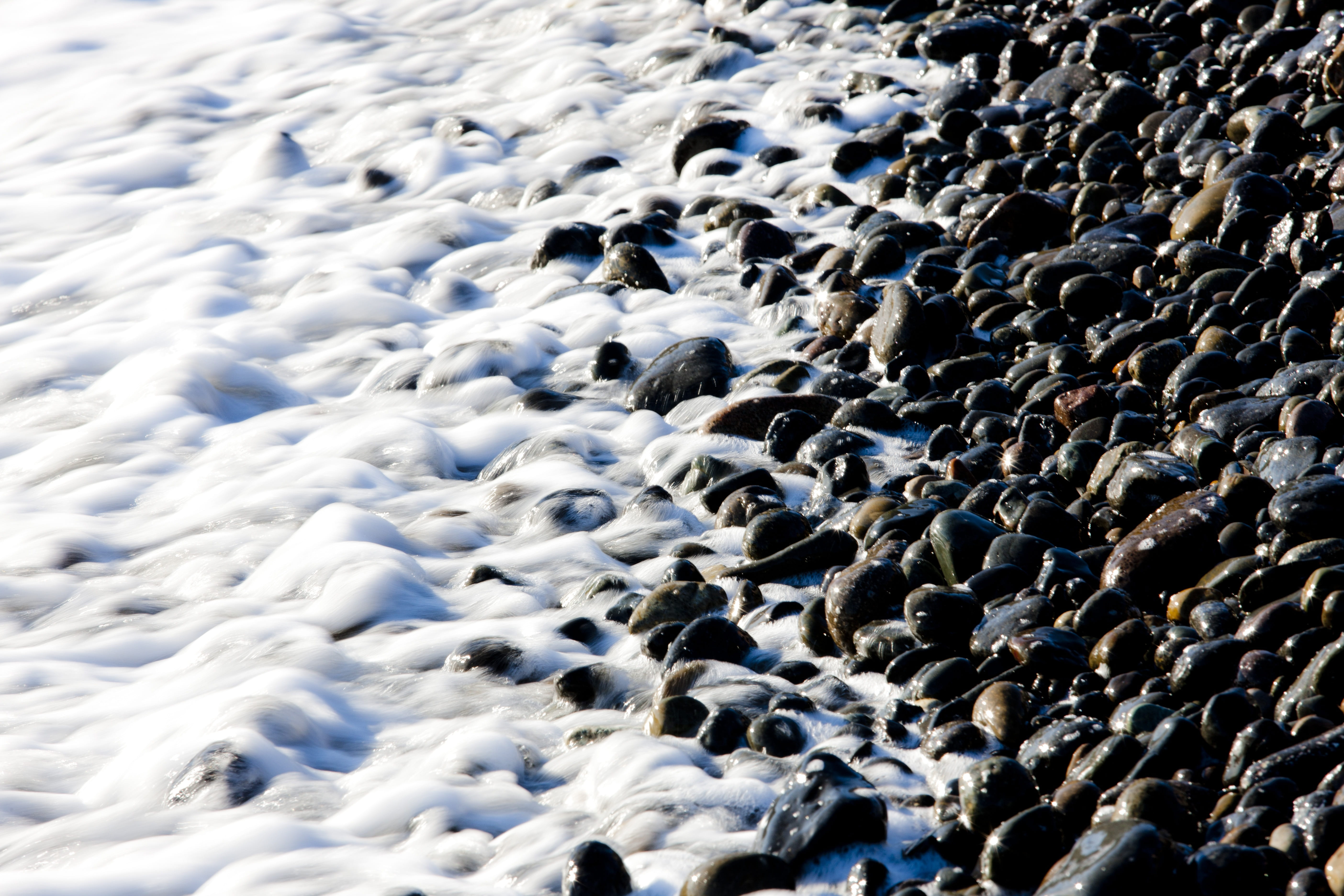day, rock, sunlight, water, nature, animal wildlife, pebble, gravel, cold temperature, snow, weeks ago, beauty in nature, winter, stone - object, solid, HD Wallpaper