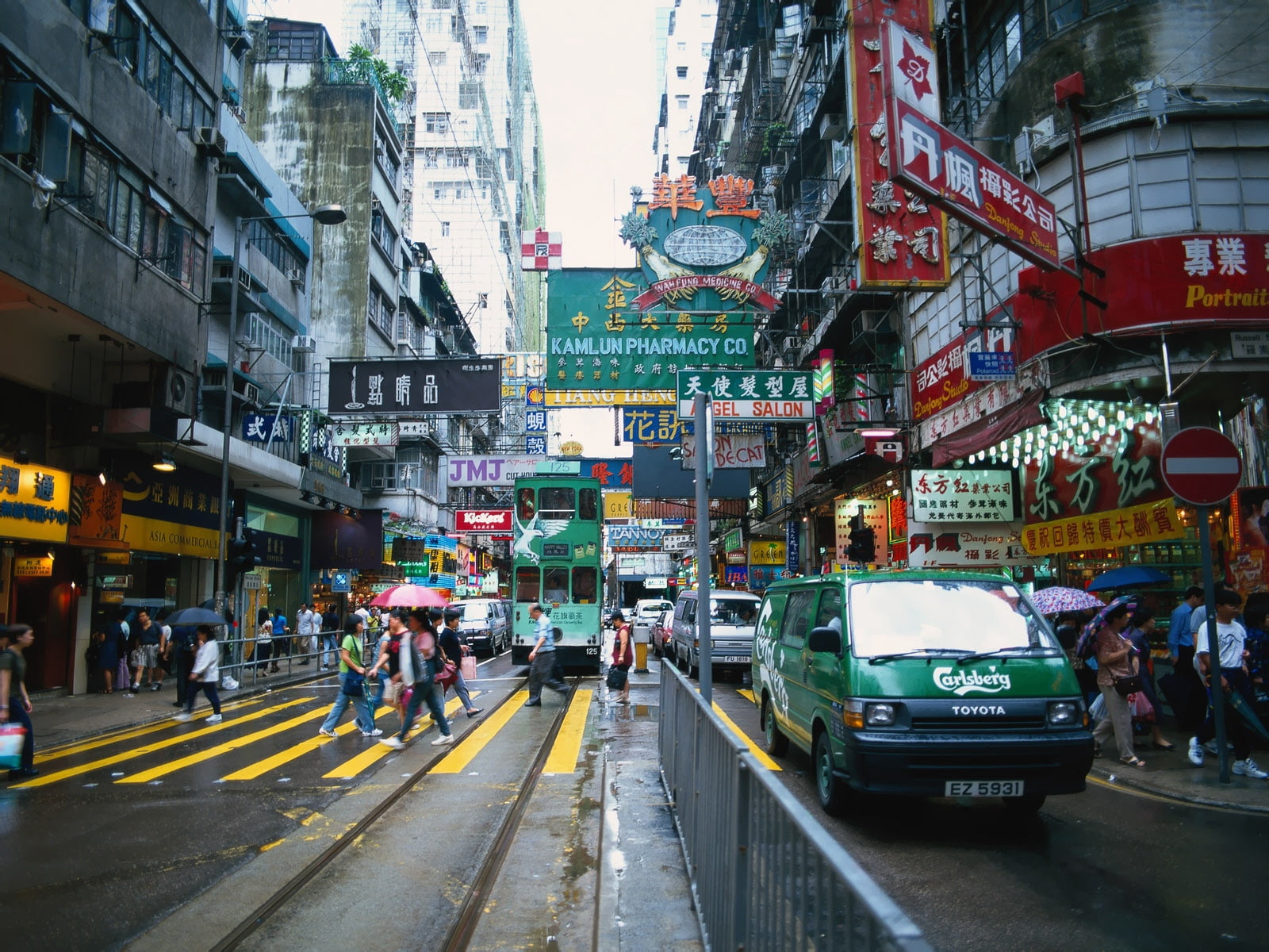 hong Kong, tourist, chinatown, tourism, toyota, city, color Image, business, people, traffic, road, building Exterior, architecture, cultures, urban Scene, HD Wallpaper