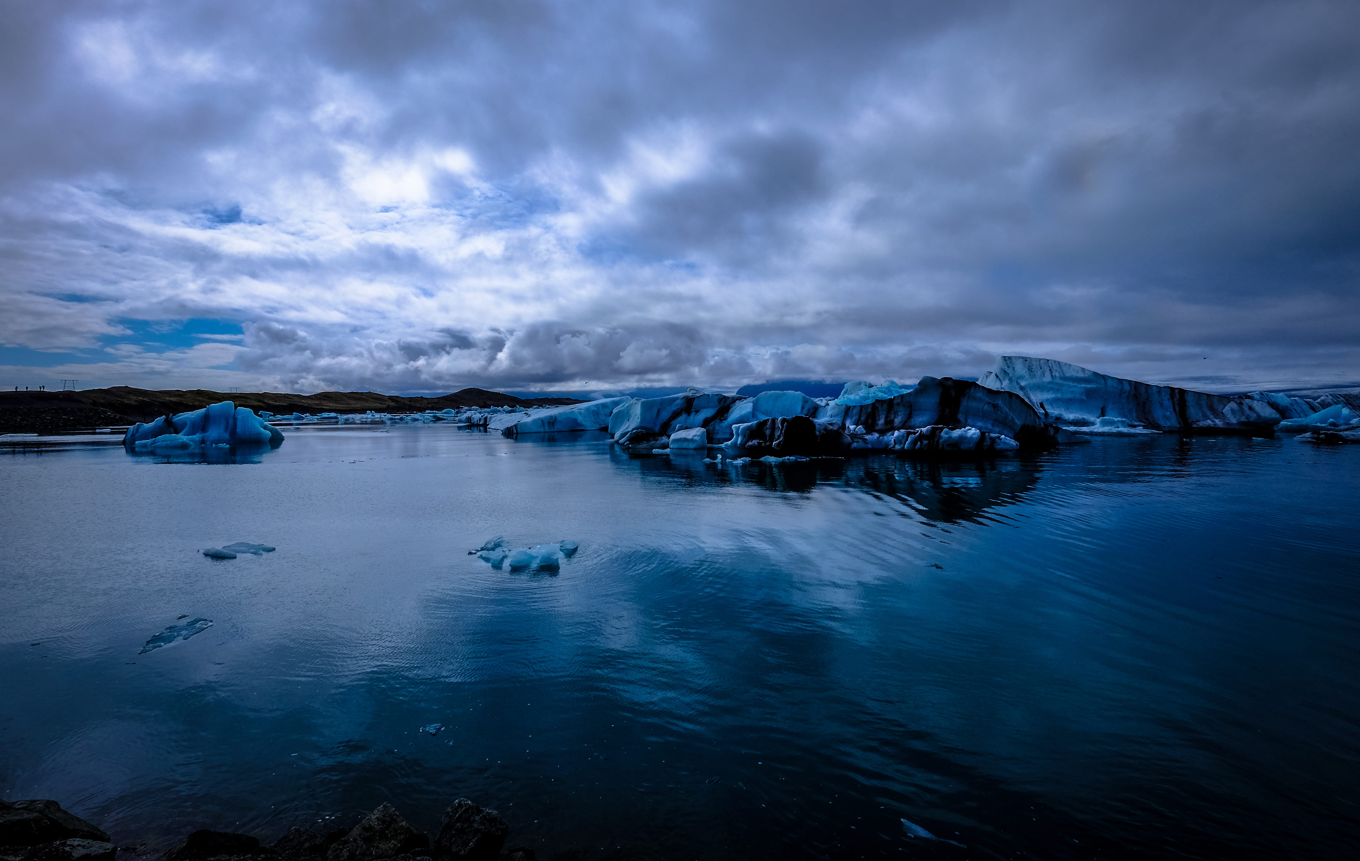 shelter, panoramic, sea, lake, lagoon, rural, snow, tranquil scene, scenics - nature, cold temperature, body, boat, 4K, formation, nature, no people, glacier, HD Wallpaper