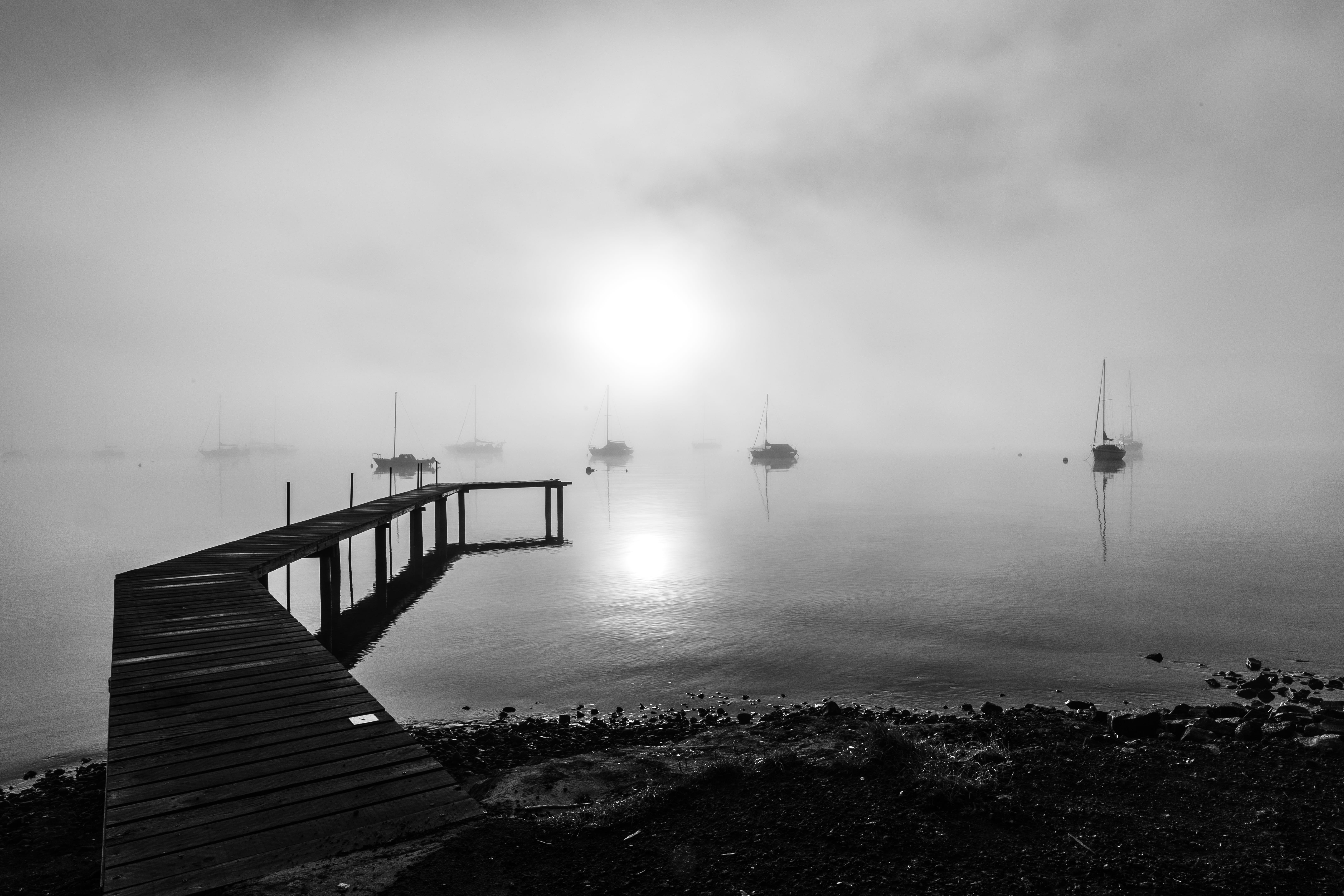 australia, tasmania, ocean, pier, seascape, tranquil scene, dock, sun, idyllic, architecture, outdoors, sea, non-urban scene, landscape, day, 5K, wood - material, HD Wallpaper
