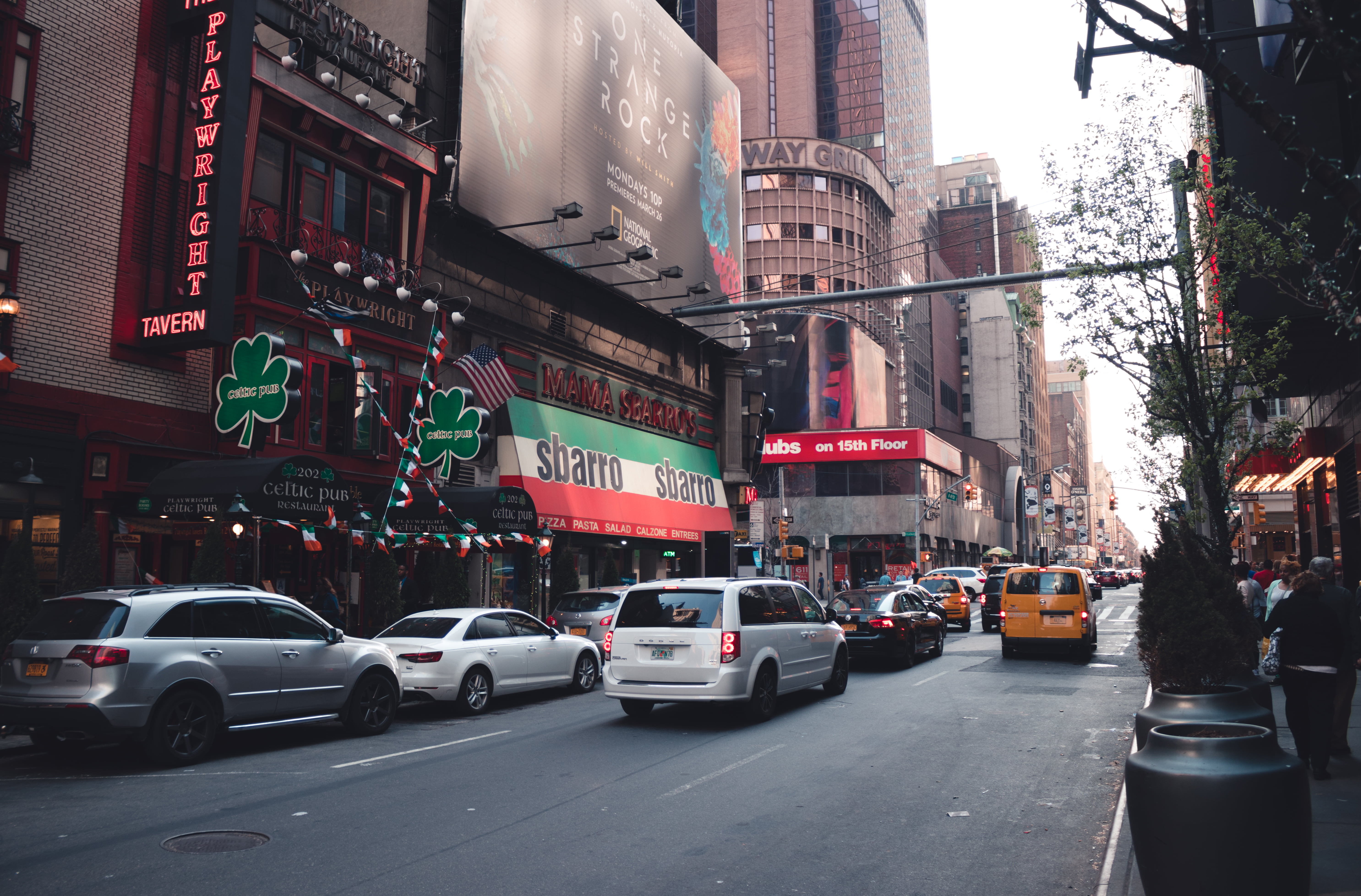 city life, traffic, car, minivan, New York state, silver, 5K, on the move, urban, city, transportation, architecture, mode of transportation, New York City, HD Wallpaper