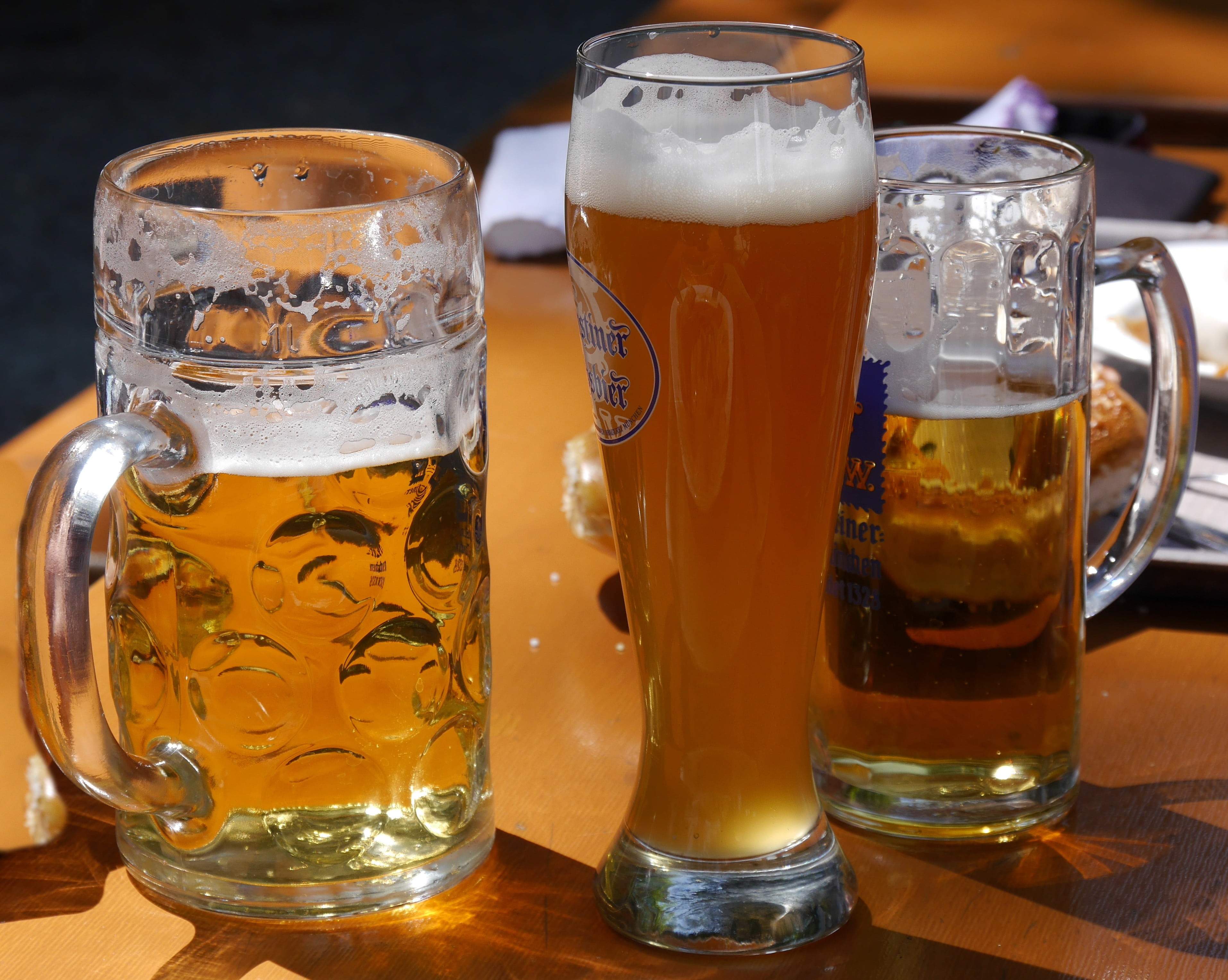 still life, bavarian, bavaria, alcohol, refreshment, transparent, beer - alcohol, germany, frothy drink, table, glass, drink, glass - material, drinking glass, HD Wallpaper