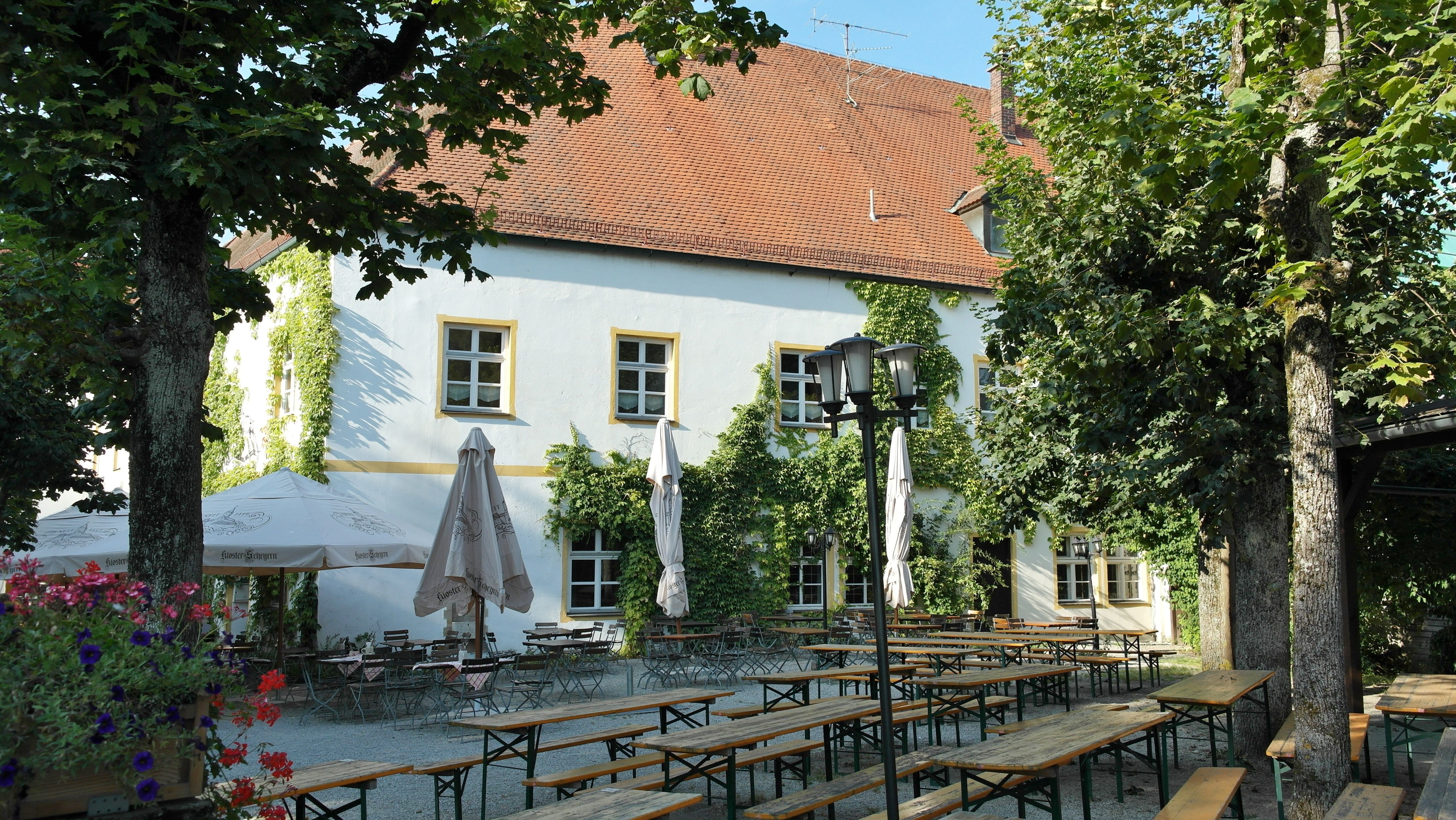 seat, beer, summer, street, nature, table, scheyern, luxury, bavaria, lot, brown, outdoors, beer garden, monastery, abbey beer, building, growth, cozy, HD Wallpaper
