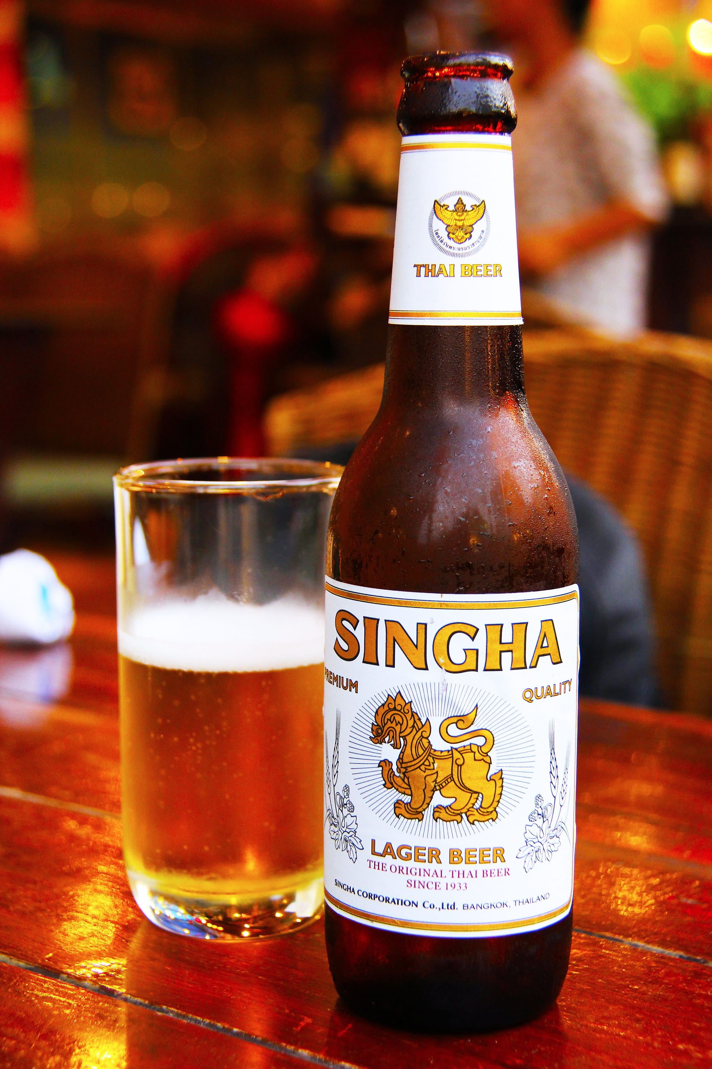 bottle, holiday, beside, still life, communication, text, fun, happy, alcohol, drink, city, food and drink, indoors, tourism, 2K, clubbing, hua hin, beer - alcohol, Phone HD Wallpaper