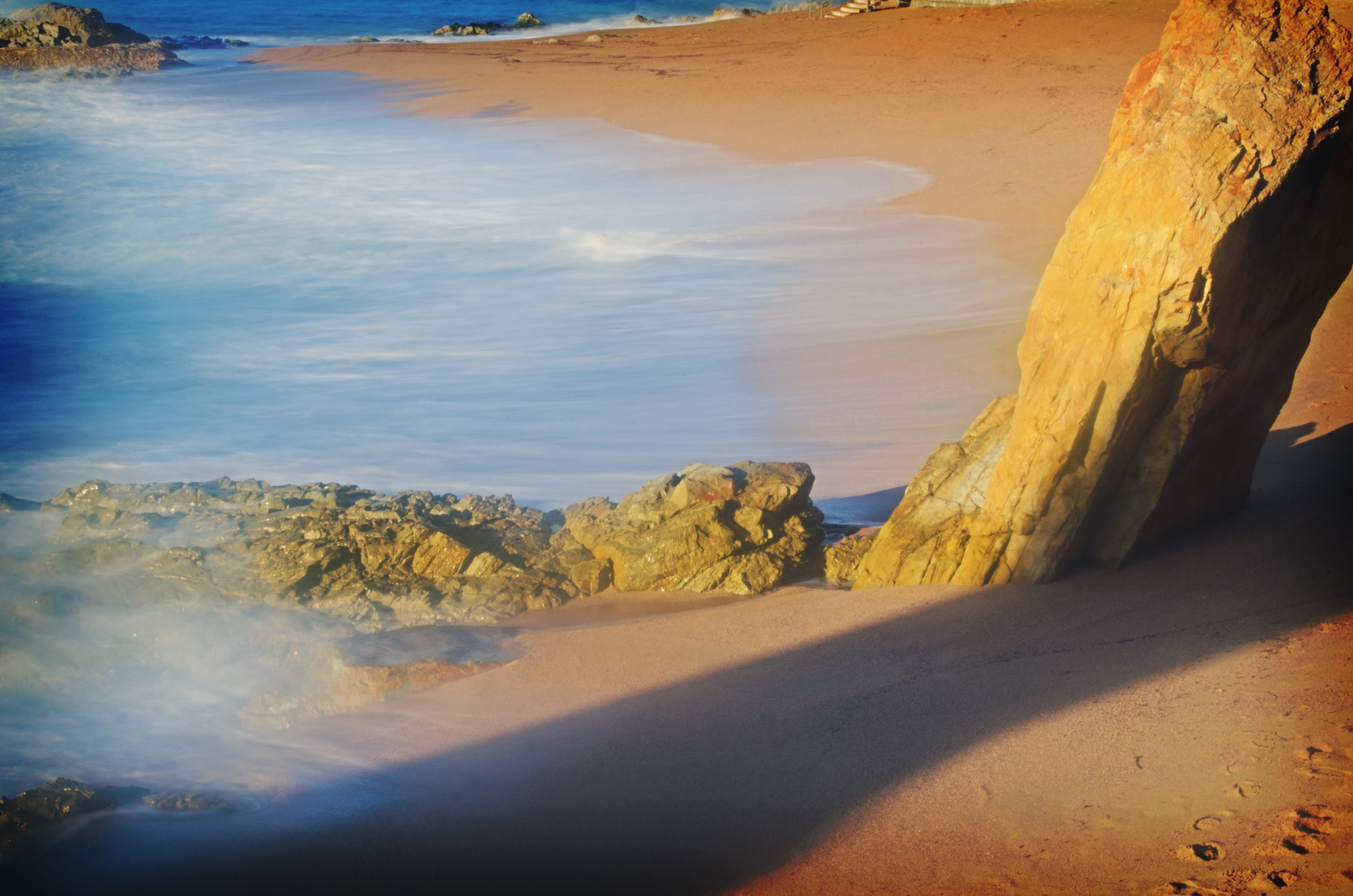 no people, land, environment, sunlight, tranquil scene, arena, beauty in nature, 4K, footprints, filter, sea, non-urban scene, sand, scenics - nature, HD Wallpaper