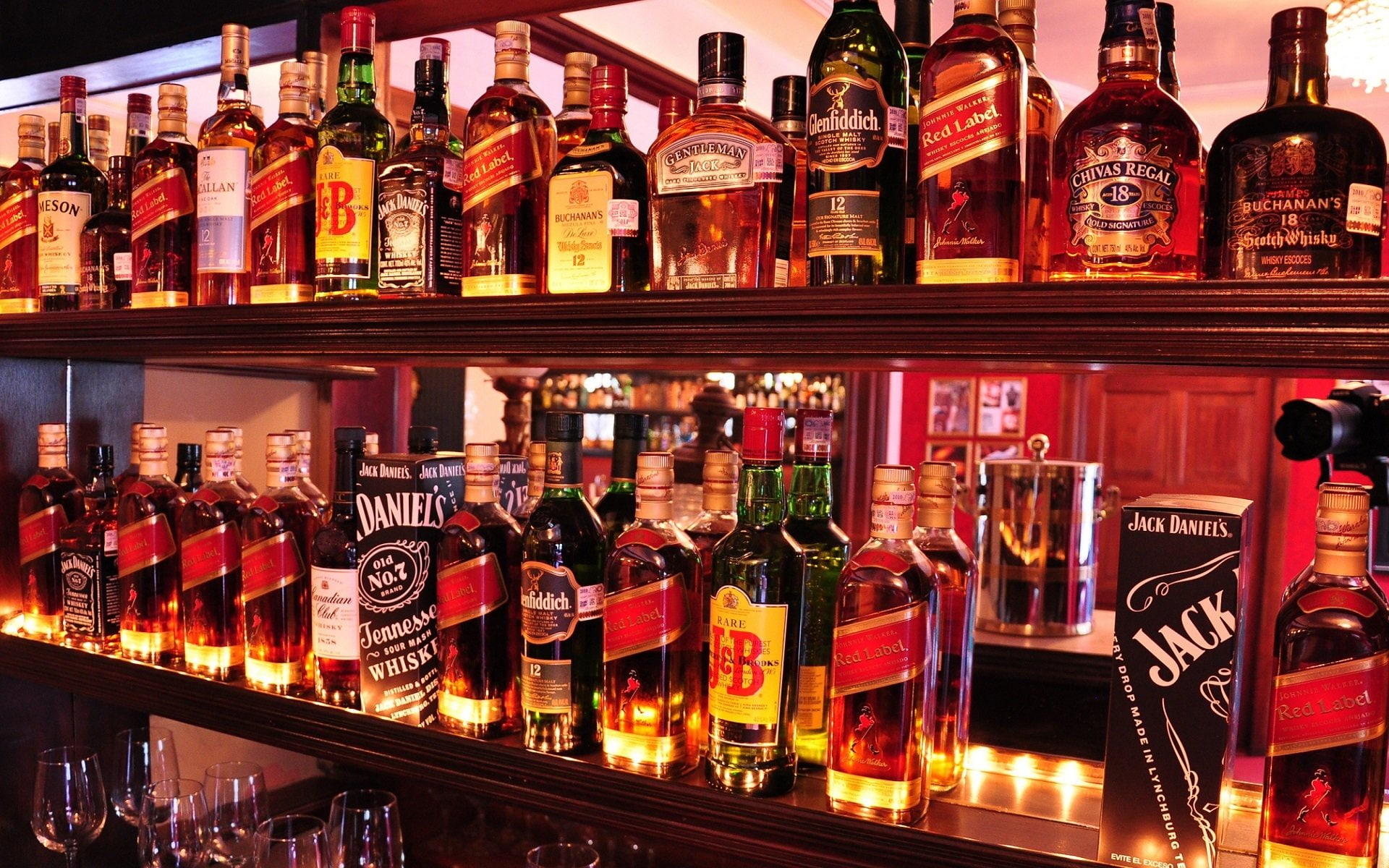 Chivas Regal, Drink, Food, Jack Daniels, 1080P, Alcohol, Scotch, Whisky, Shelf, HD Wallpaper