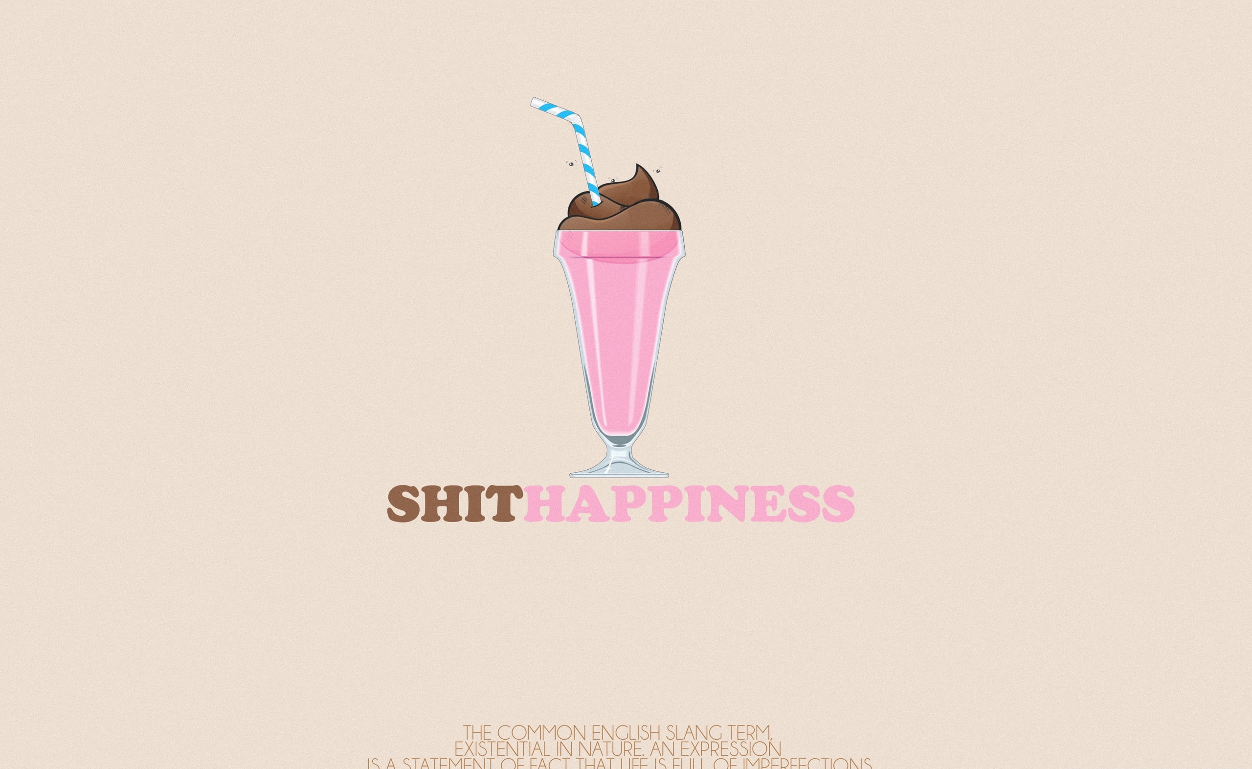 fun, container, copy space, Funny, pink color, parfait, multi colored, glass - material, single object, indoors, number, drink, ShitHappiness, illustration, HD Wallpaper