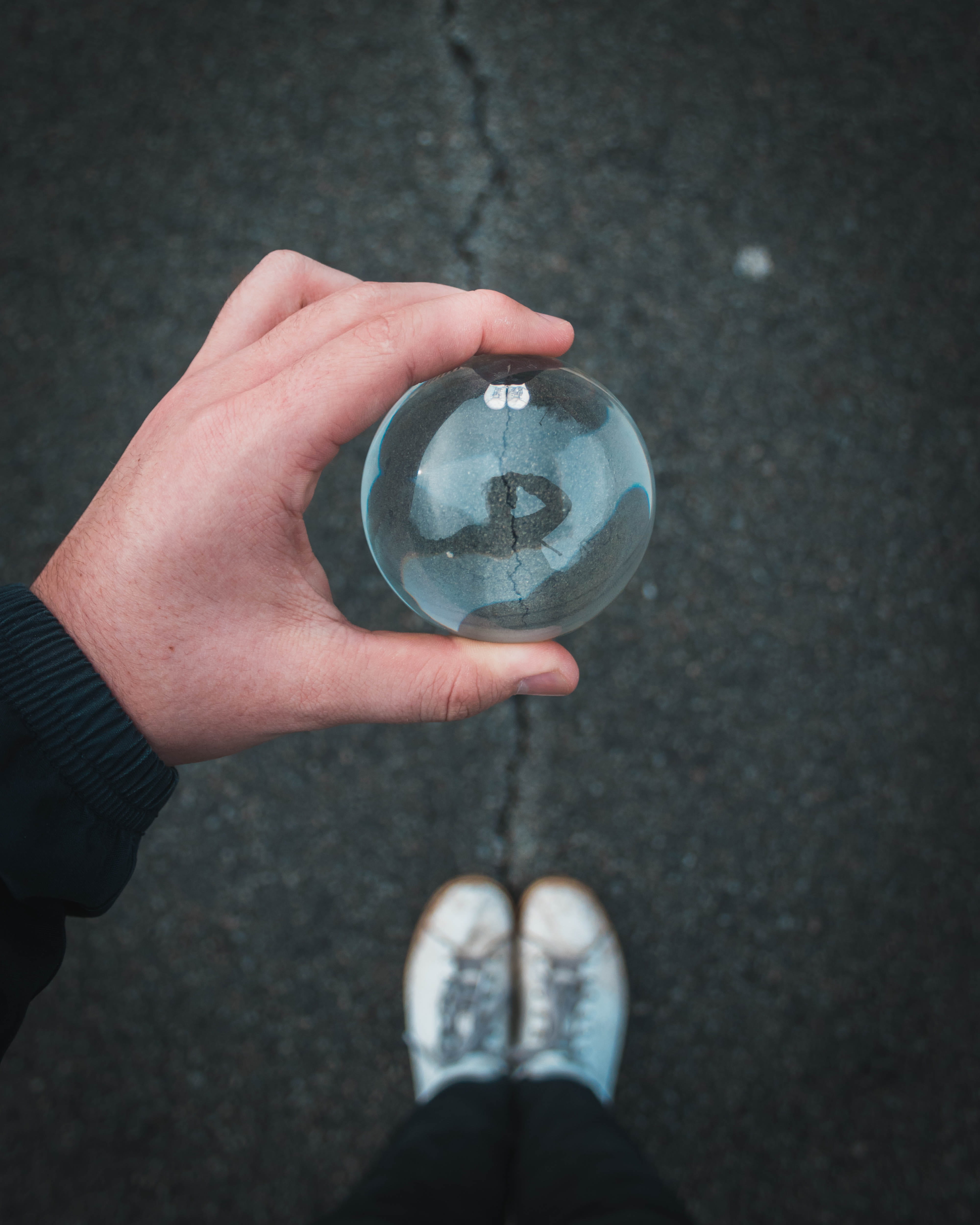 canon80d, human hand, finger, holding, crystal ball, unrecognizable person, sphere, lifestyles, day, glass, glass - material, belgium, 4K, lensball, one person, Phone HD Wallpaper