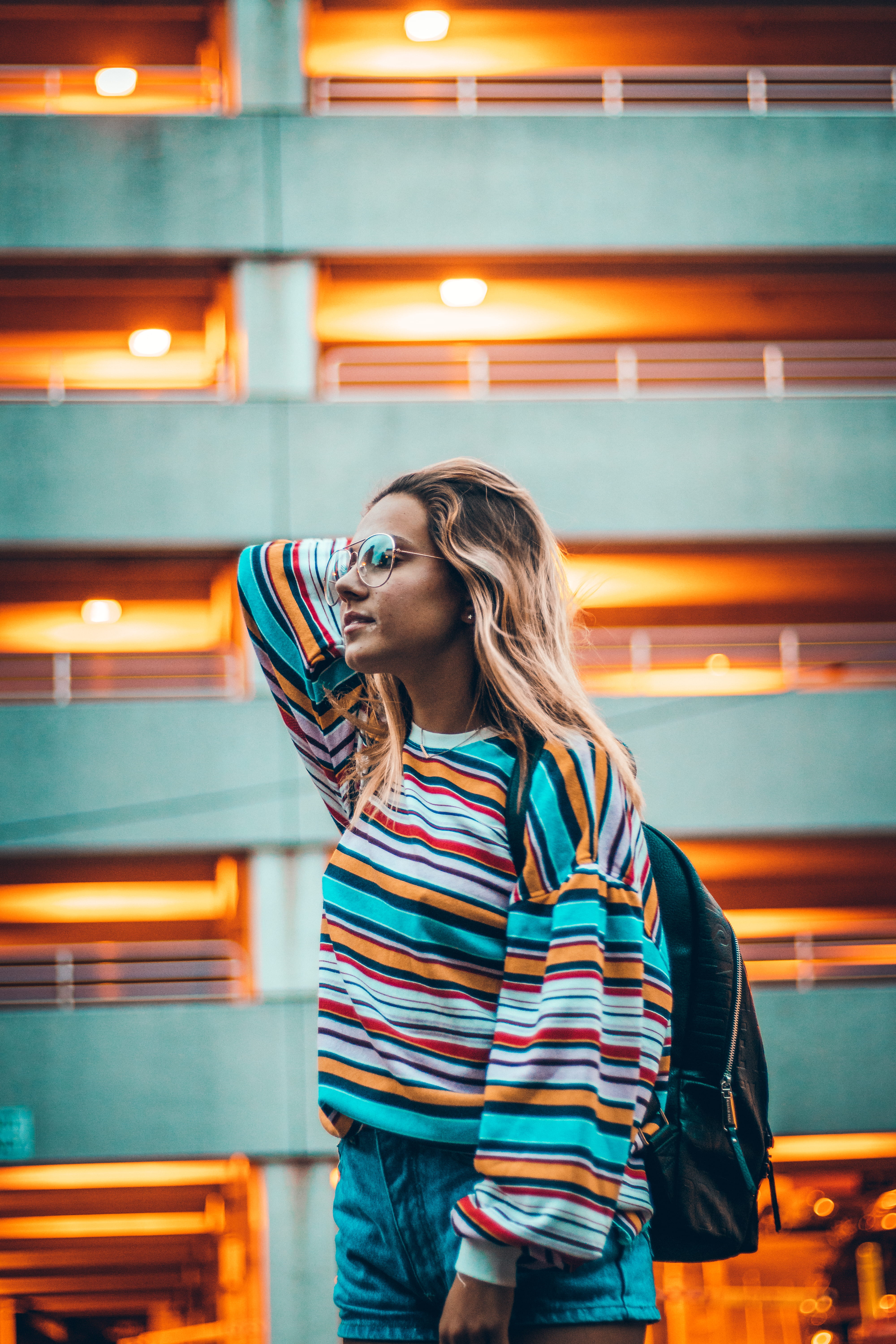 outdoors, accessories, young adult, food, emotion, near, beautiful woman, coat, three quarter length, building, young women, casual clothing, female, happiness, Phone HD Wallpaper