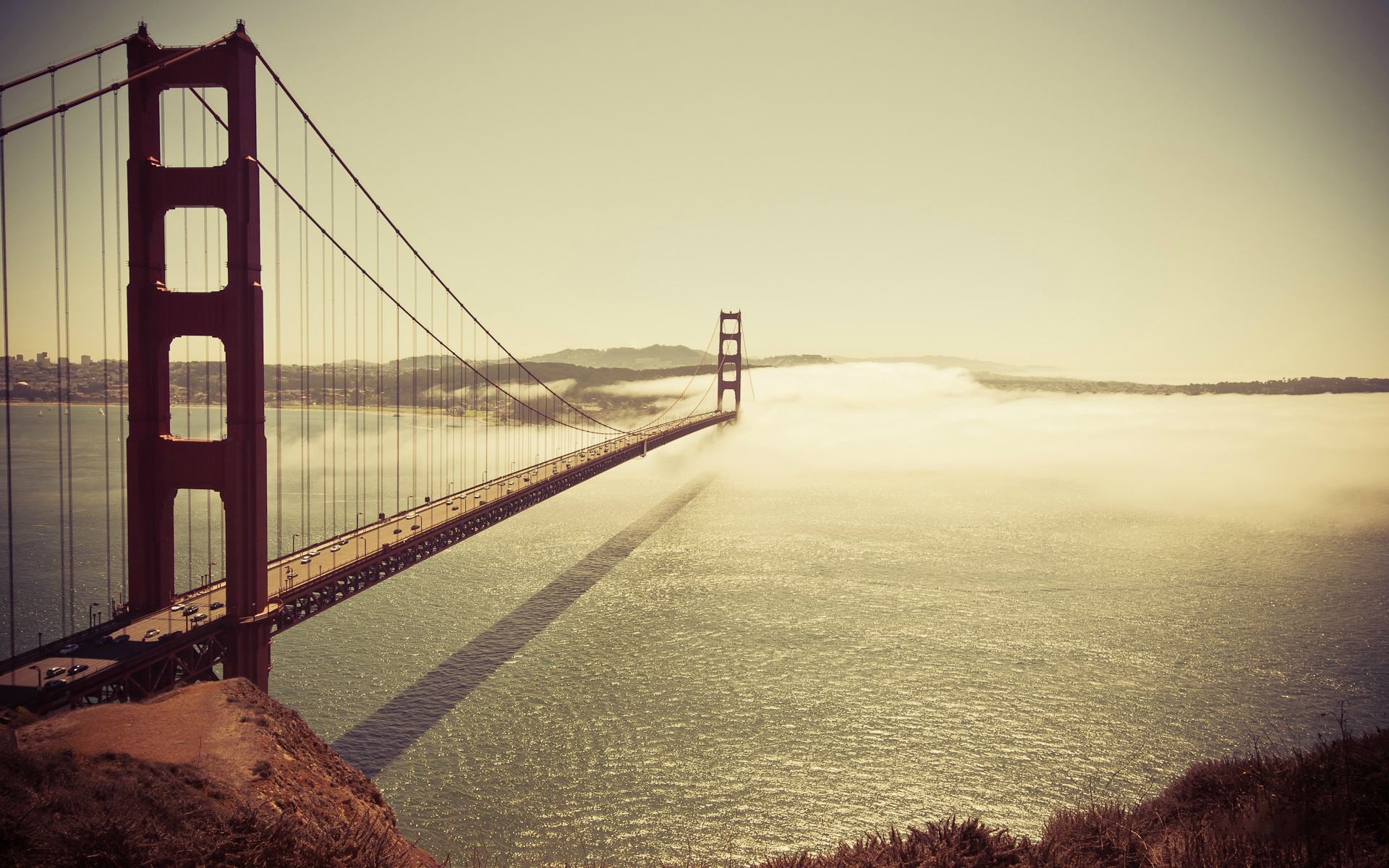 San Francisco, photography, sea, bridge, cityscape, 1080P, Pacific Ocean, architecture, Golden Gate Bridge, HD Wallpaper