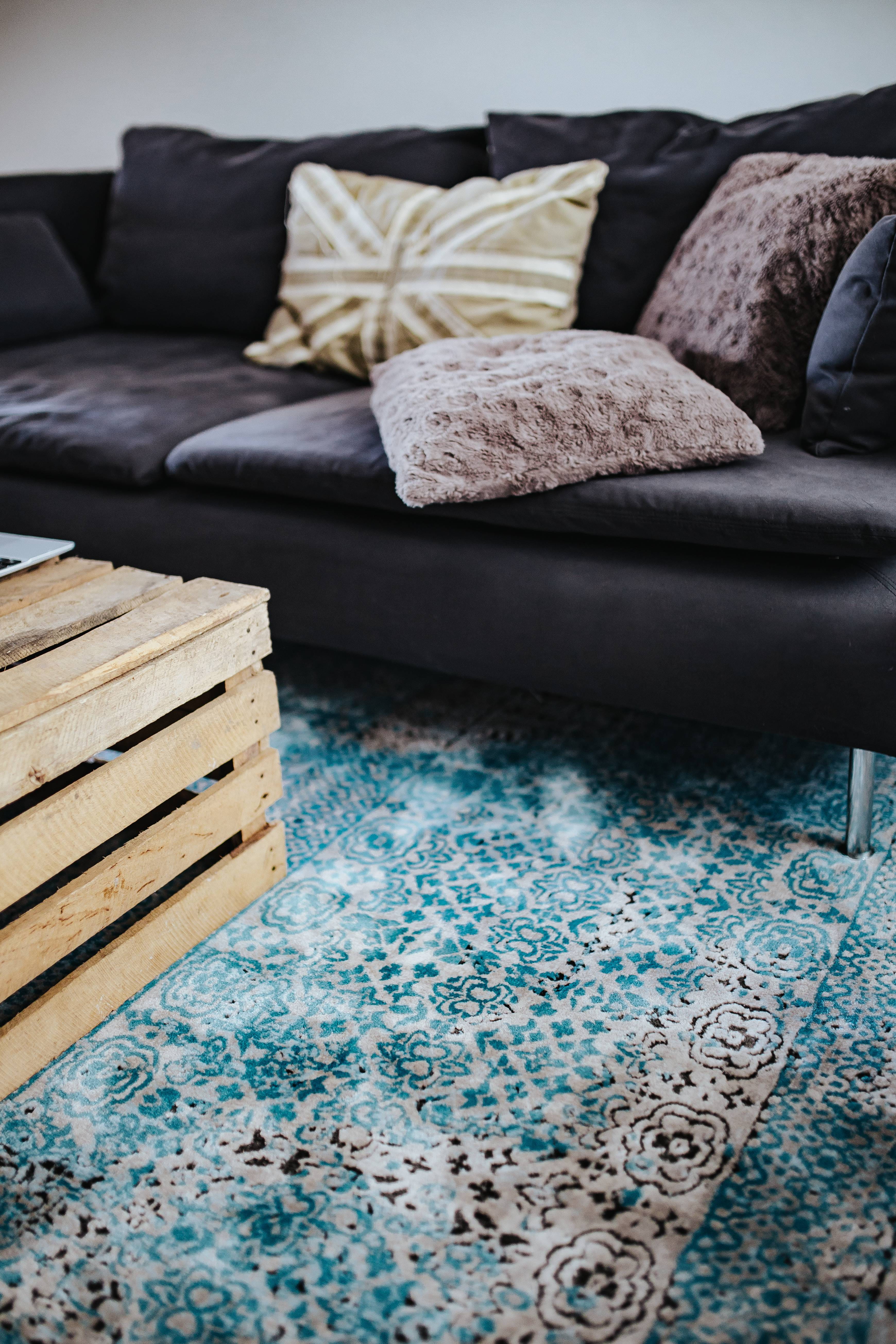 5K, living Room, no People, indoors, seat, Designer, home showcase interior, table, high angle view, focus on foreground, composition, wooden box, house, Phone HD Wallpaper