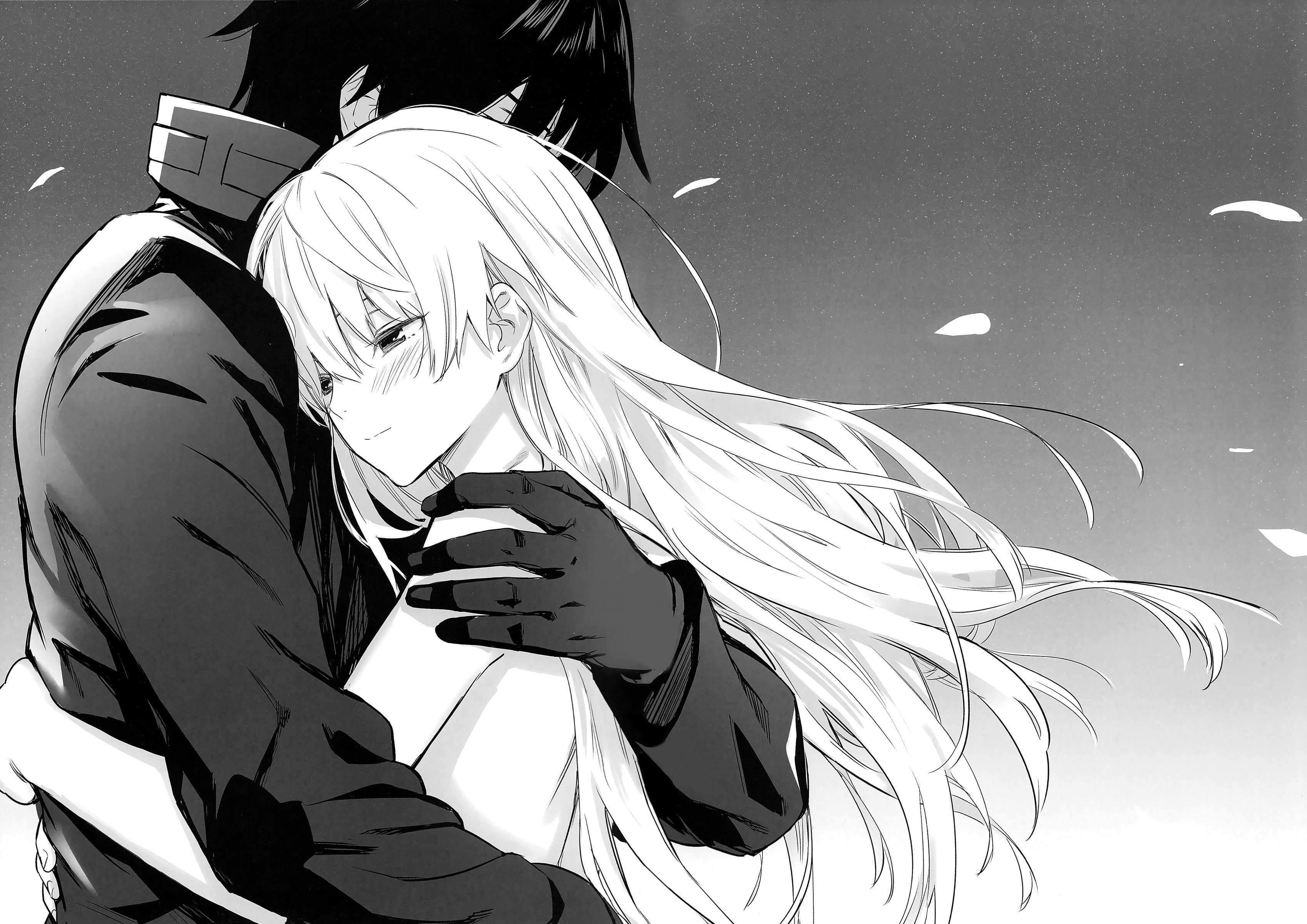 Yin, 2K, monochrome, Darker than Black, Hei, blushing, HD Wallpaper