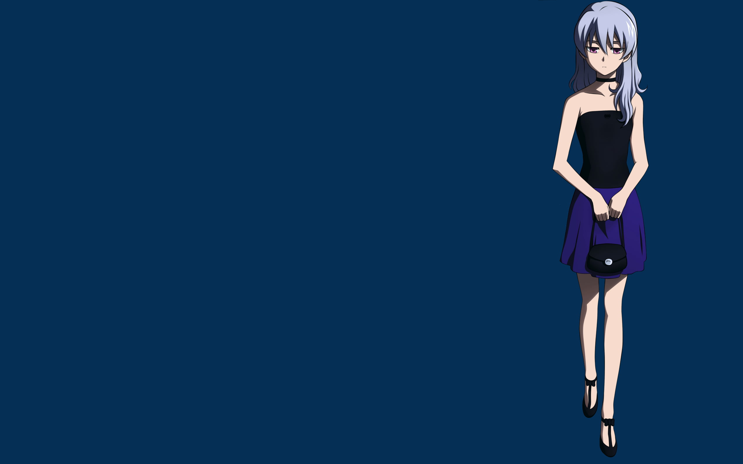 indoors, one person, Darker than Black, lifestyles, anime, studio shot, black, blue, 2K, standing, cartoon, young adult, character, human body part, fashion, HD Wallpaper