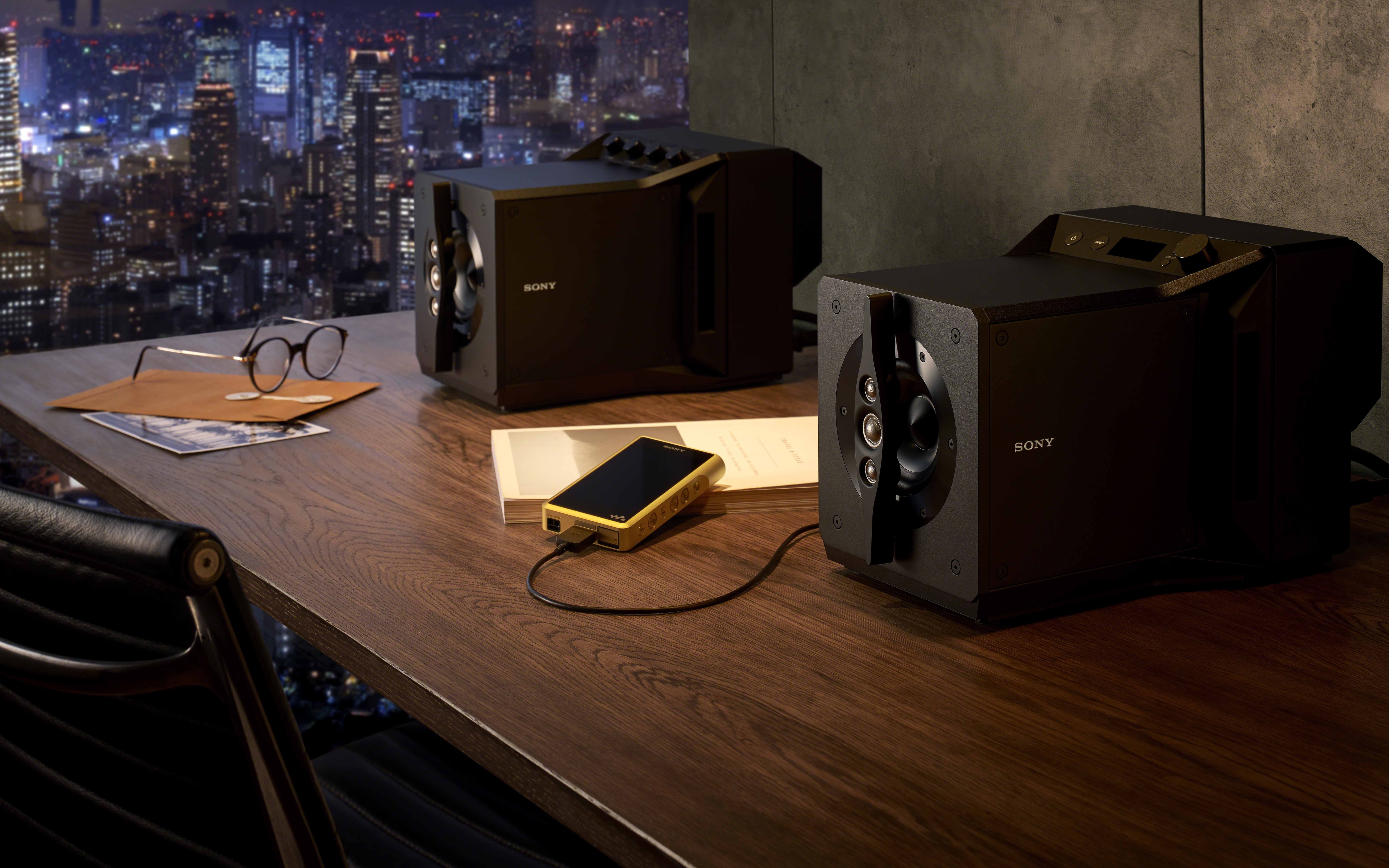 desktop speakers, Signature Series, Sony, 8K, 2020, High End, speaker system, Sony SA-Z1, near-field powered speaker system, HD Wallpaper
