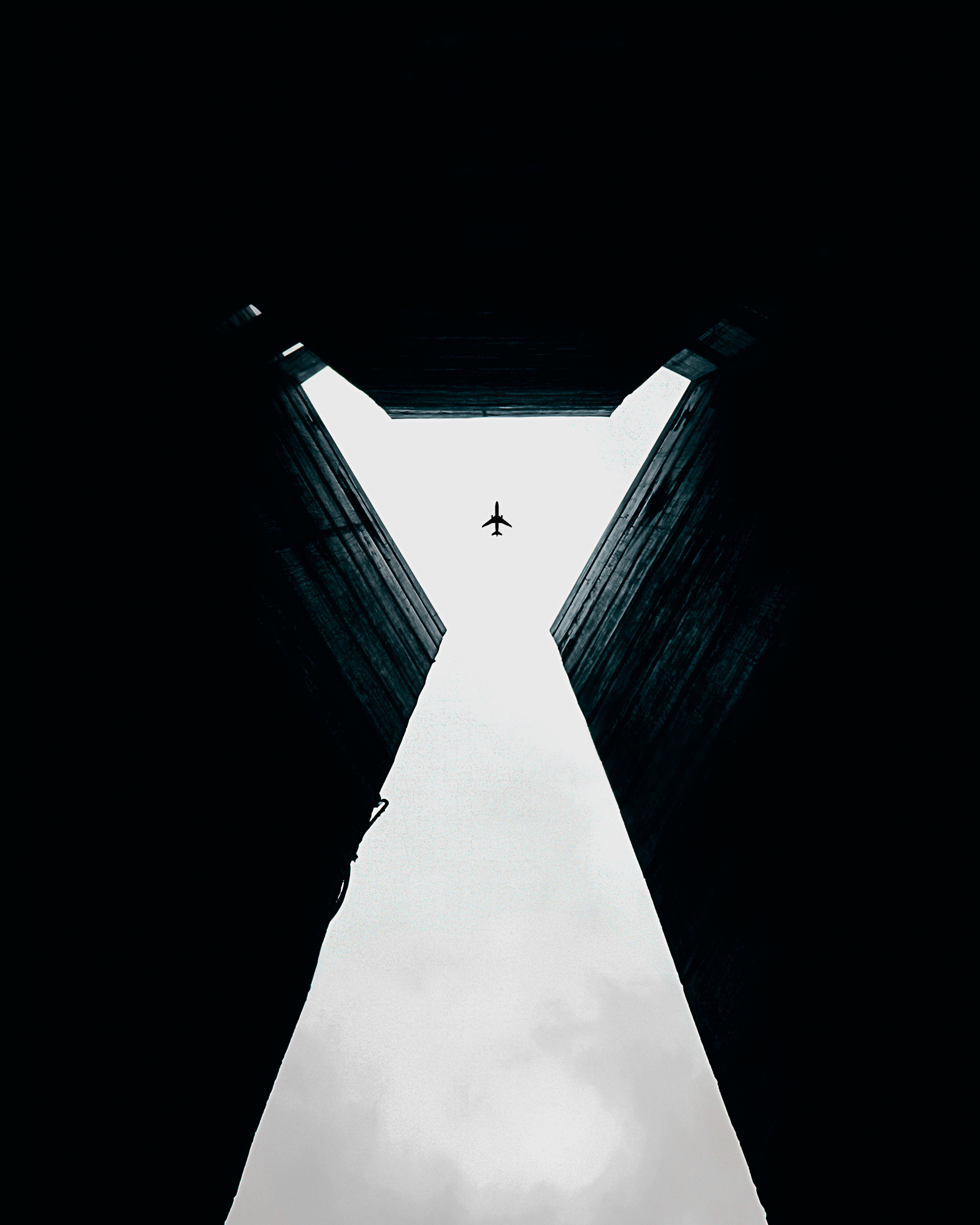 tall - high, architecture, building, no people, buildings, nature, office building exterior, day, skyscraper, silhouette, silhoette, sky, directly below, Phone HD Wallpaper