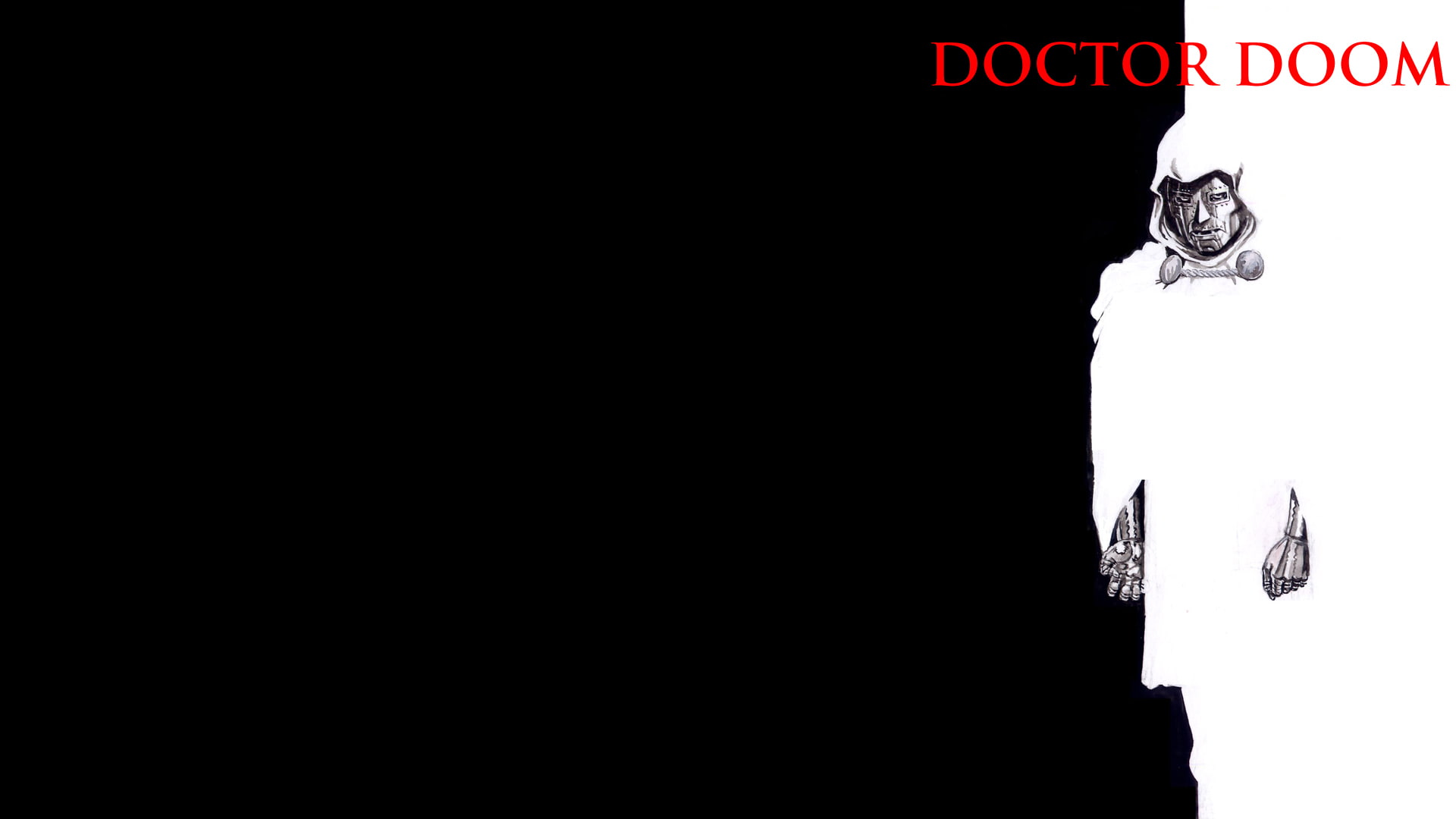 doctor, 1080P, cartoon/comic, hd, scarface, black, doom, HD Wallpaper