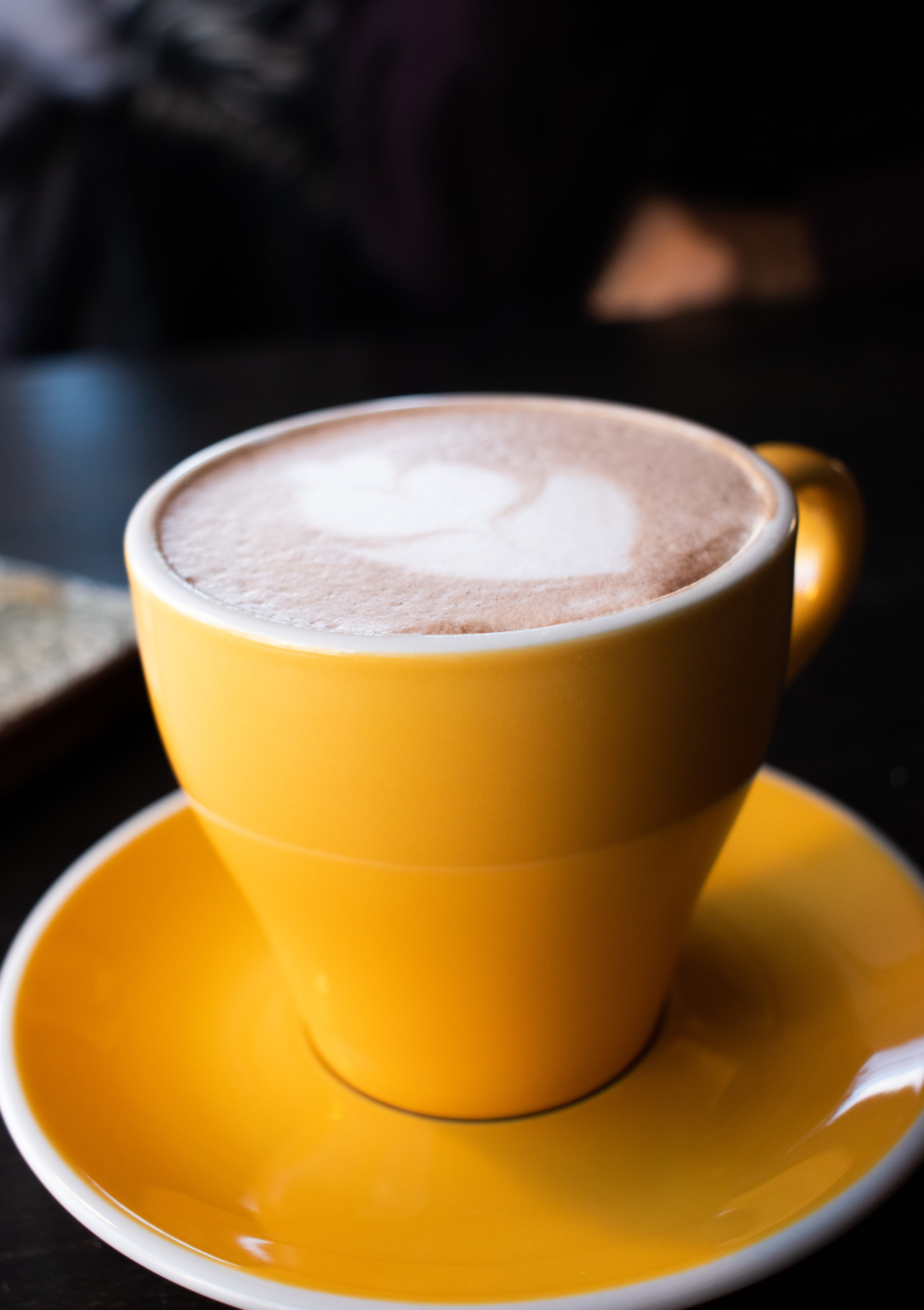 cappuccino, hotchocolate, cup, harrisburg, crockery, coffee, yellow, hot drink, 5K, saucer, cafe, drink, close-up, refreshment, no people, latte, coffee - drink, Phone HD Wallpaper