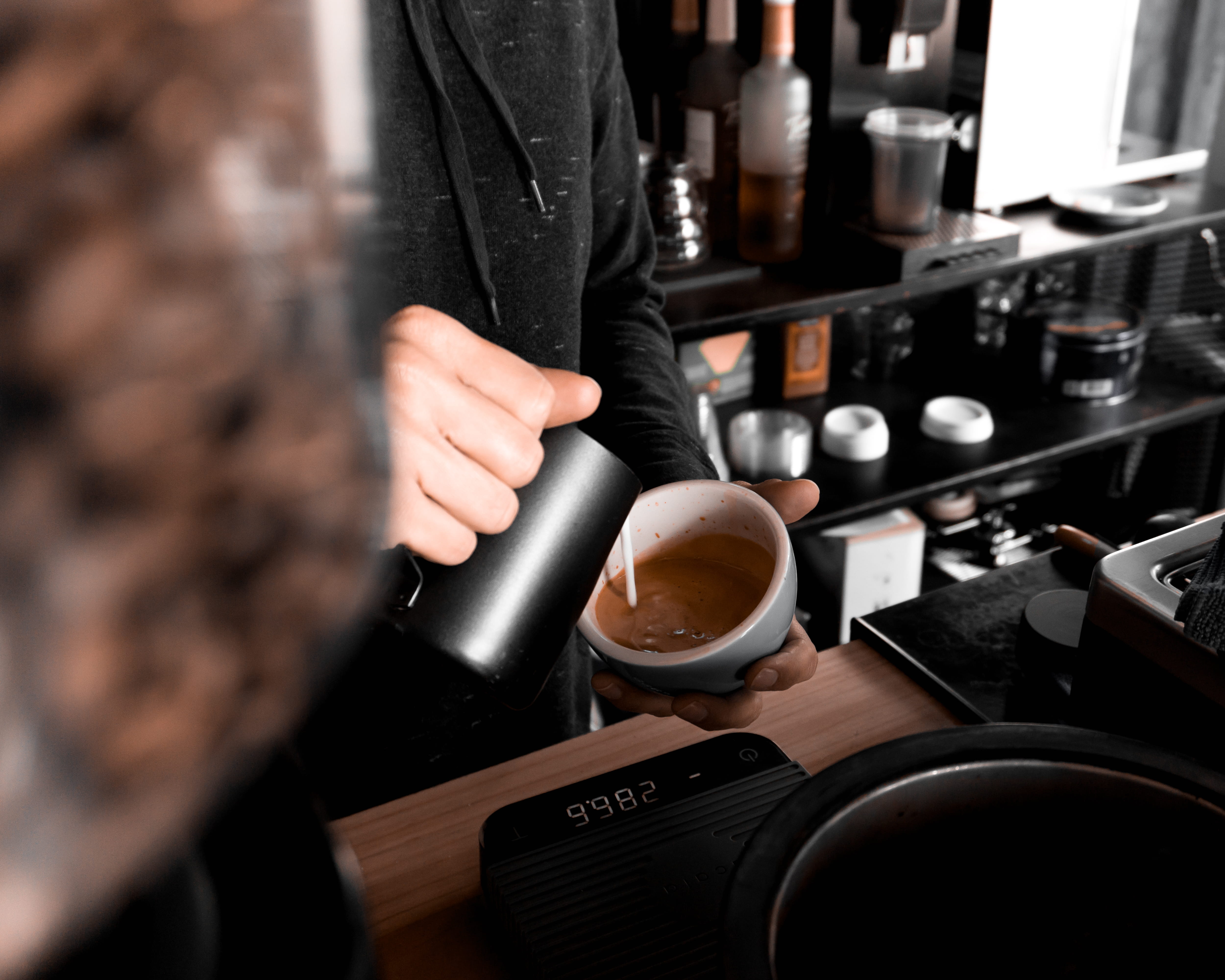 midsection, ensenada, specialtycoffee, baja california, one person, restaurant, cream, hand, real people, mexico, coffee - drink, coffee shop, milk, pouring, HD Wallpaper