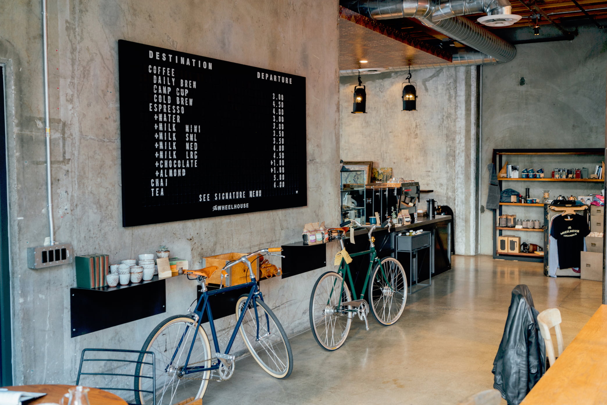 store, coffeeshop, business, interior, shop, two, board, rigid, menu, transportation, no people, food and drink industry, places, inside, bicycles, mode of transportation, HD Wallpaper