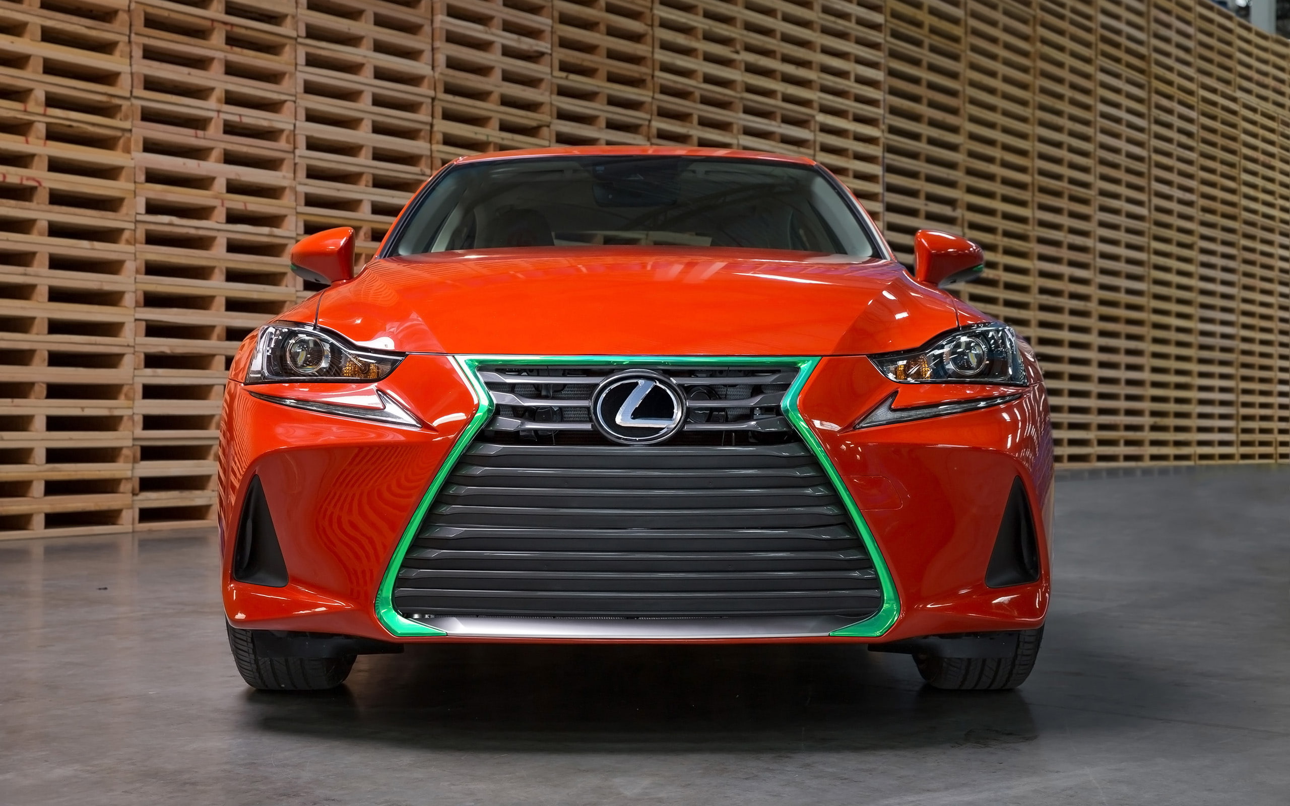 protection, 2017, orange color, 2K, no people, luxury, car, Sriracha, front view, wheel, motor vehicle, mode of transportation, silver colored, city, indoors, HD Wallpaper
