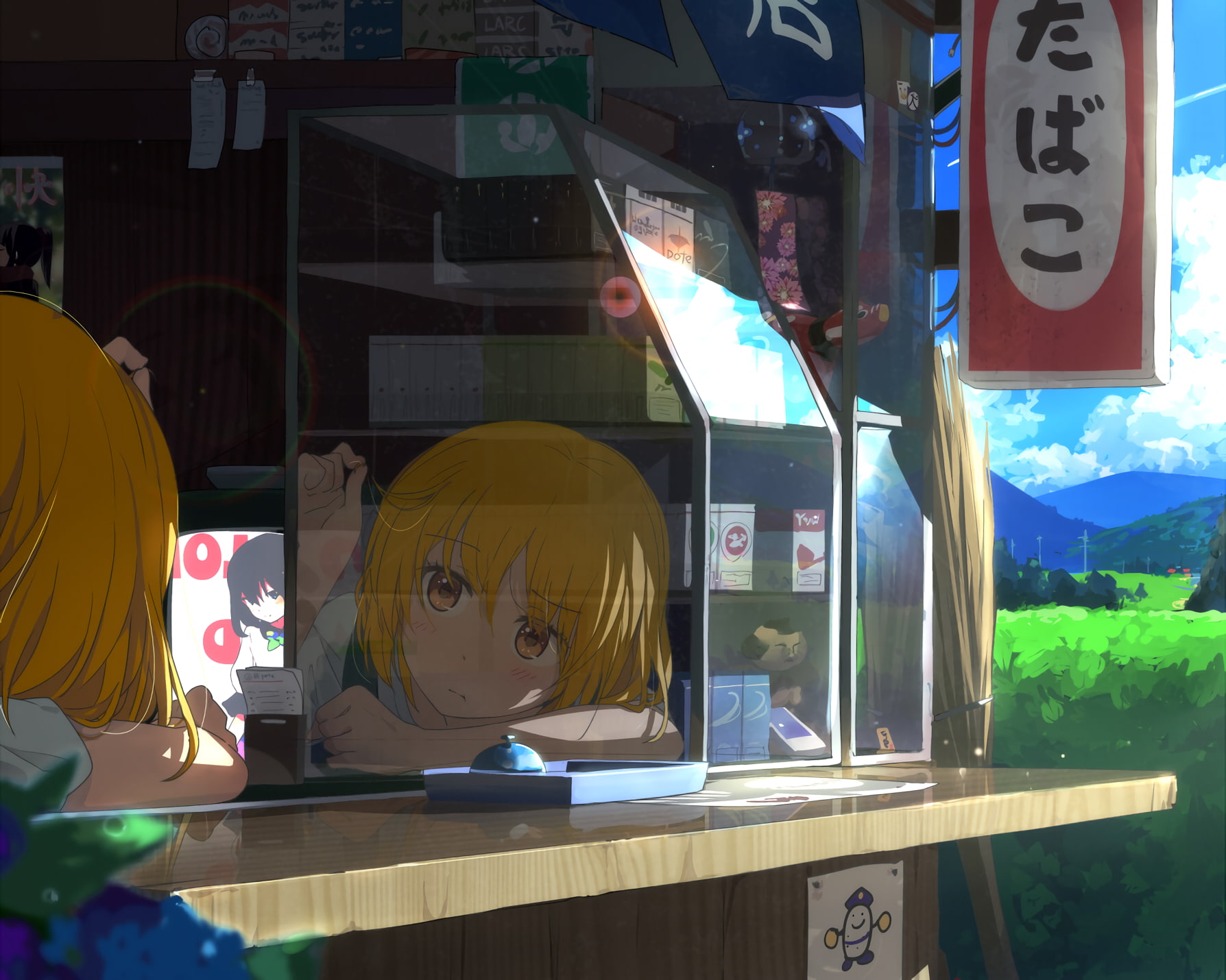 day, no people, art and craft, representation, anime girl, mode of transportation, transportation, Anime, communication, glass - material, outdoors, reflection, HD Wallpaper