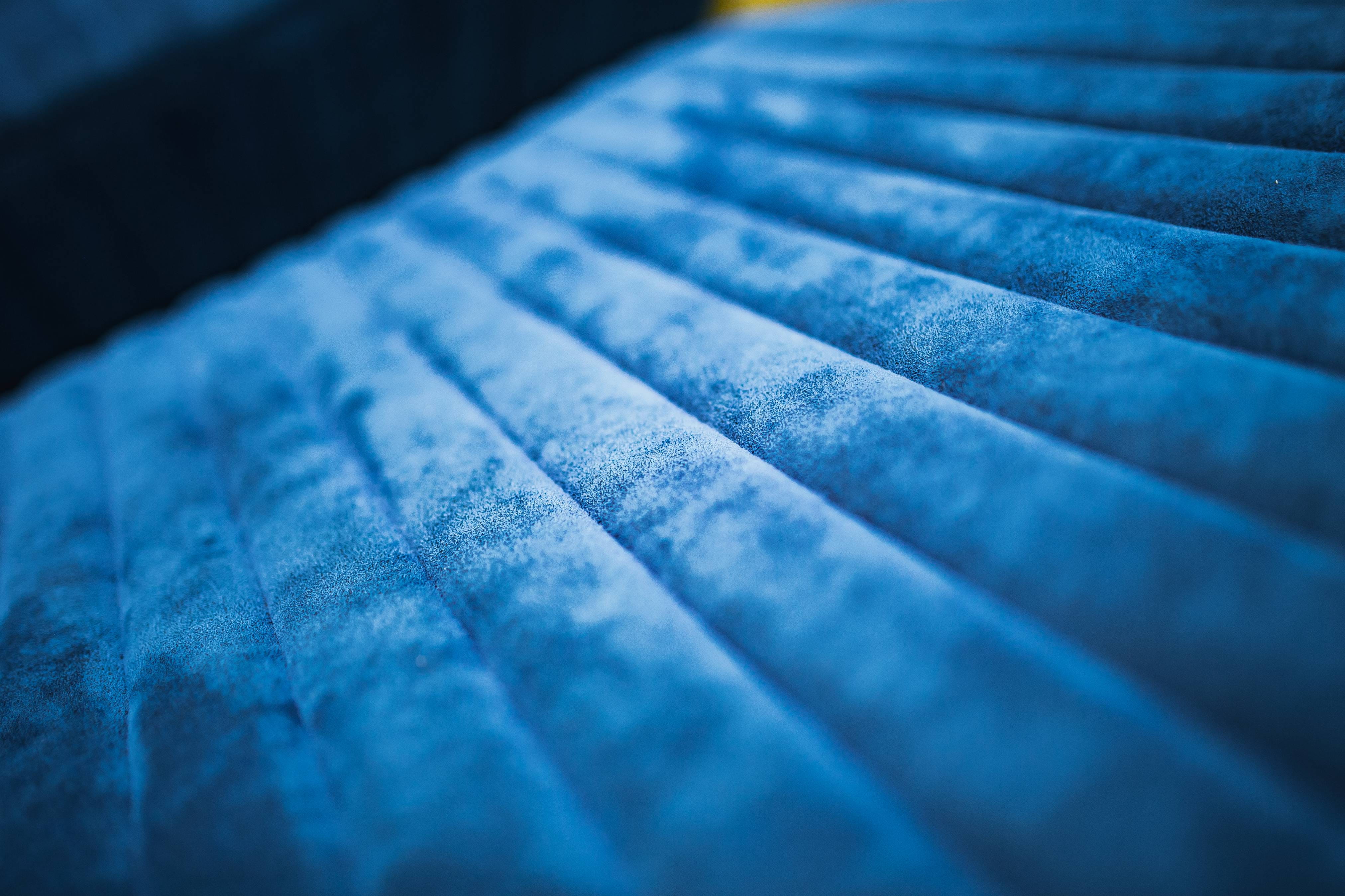 indoors, group of objects, no People, textured, staircase, industry, business, extreme close-up, Soft, blue, selective focus, full frame, sofa, architecture, HD Wallpaper