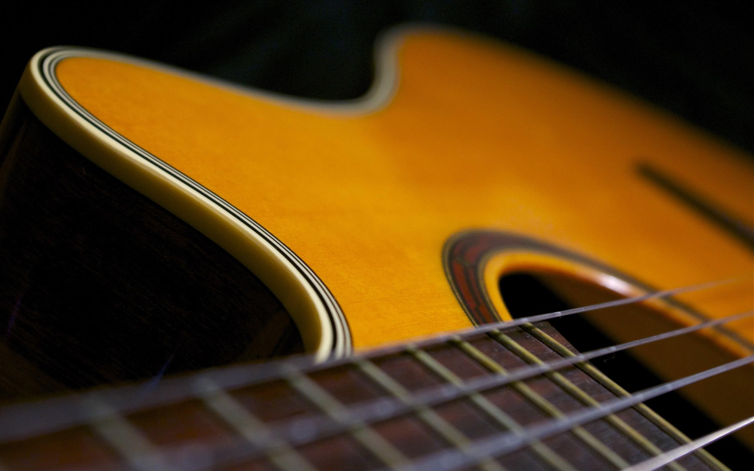guitar, music, 2K, close, close-up, HD Wallpaper
