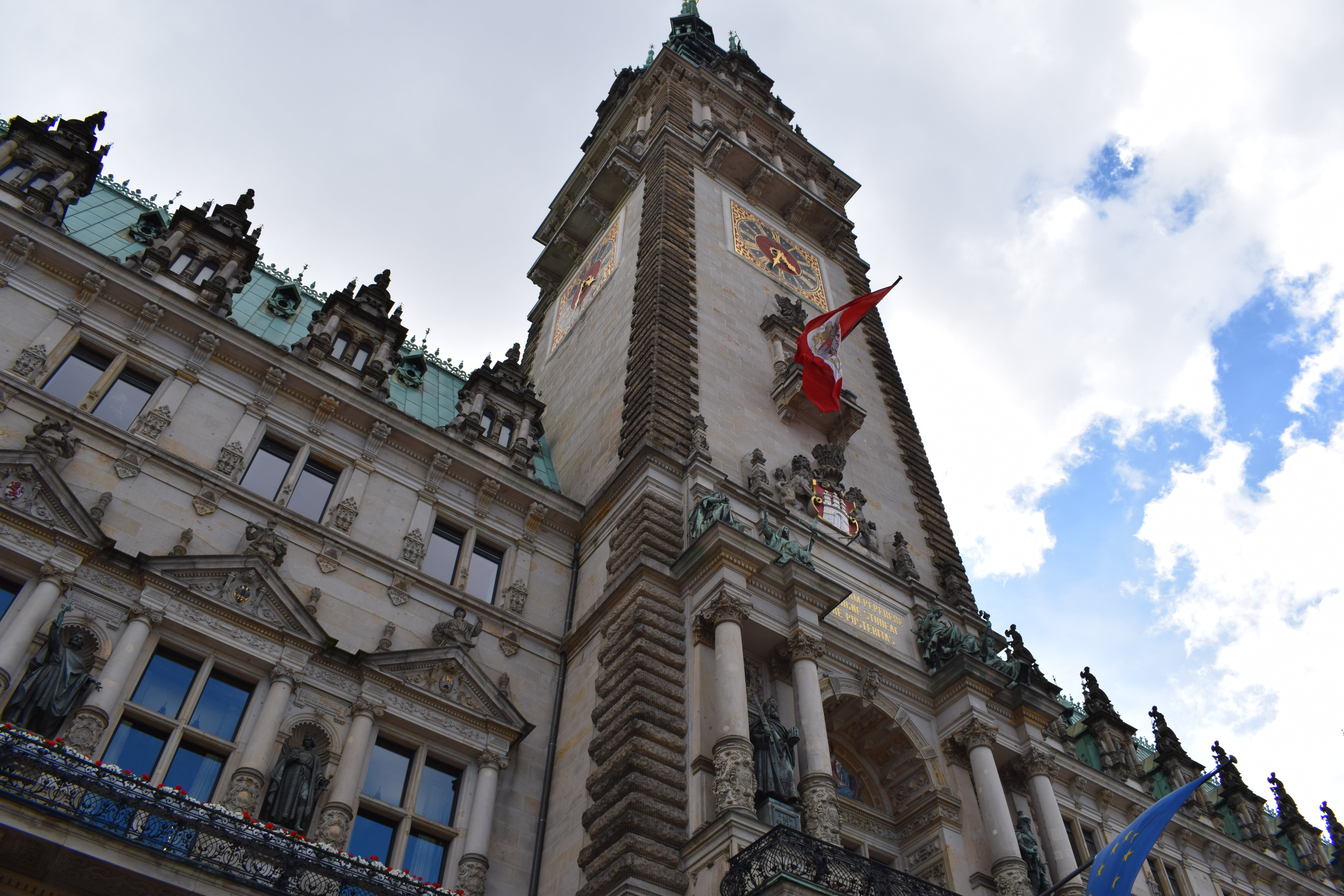 town hall, travel destinations, hamburg, sky, no people, old, built structure, building exterior, history, germany, nature, tourism, great, the past, tower, HD Wallpaper