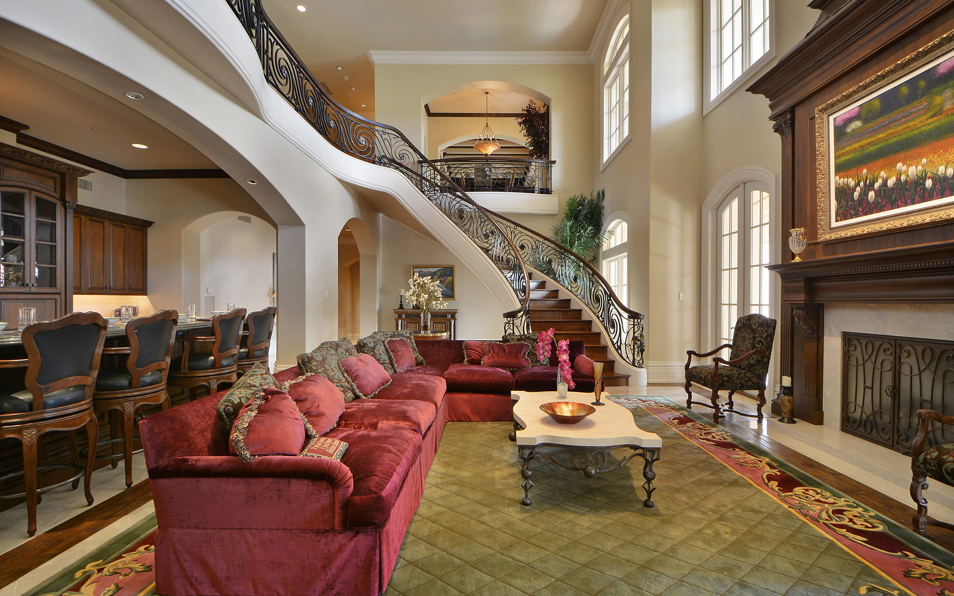 texas, home, villa, great hall, luxury, 1080P, HD Wallpaper