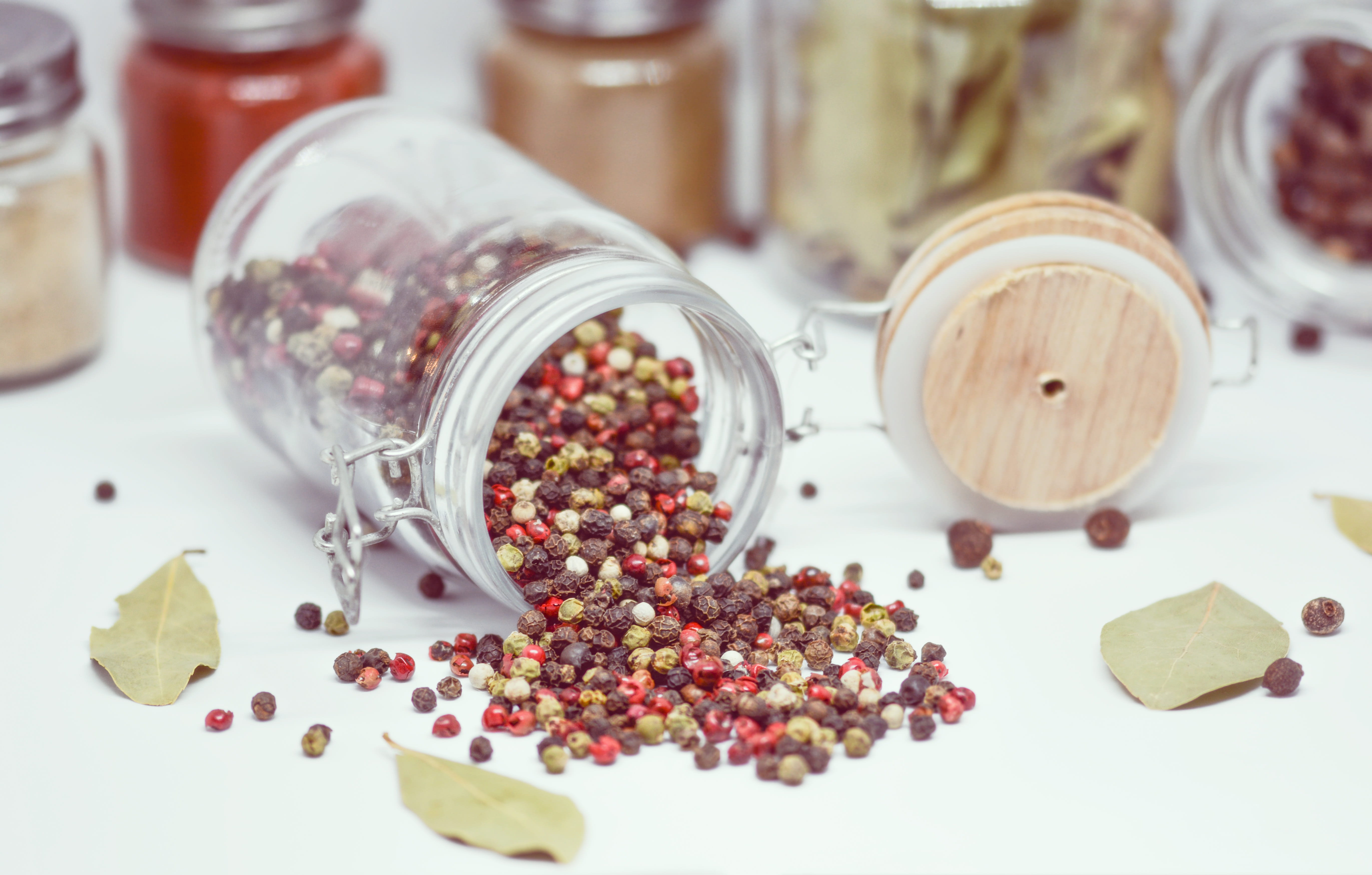wood, vegetable, container, cumin, natural, cooking, kitchen, table, herbal, bay leaf, wellbeing, herb, ingredient, no people, dry, culinary, high angle view, HD Wallpaper