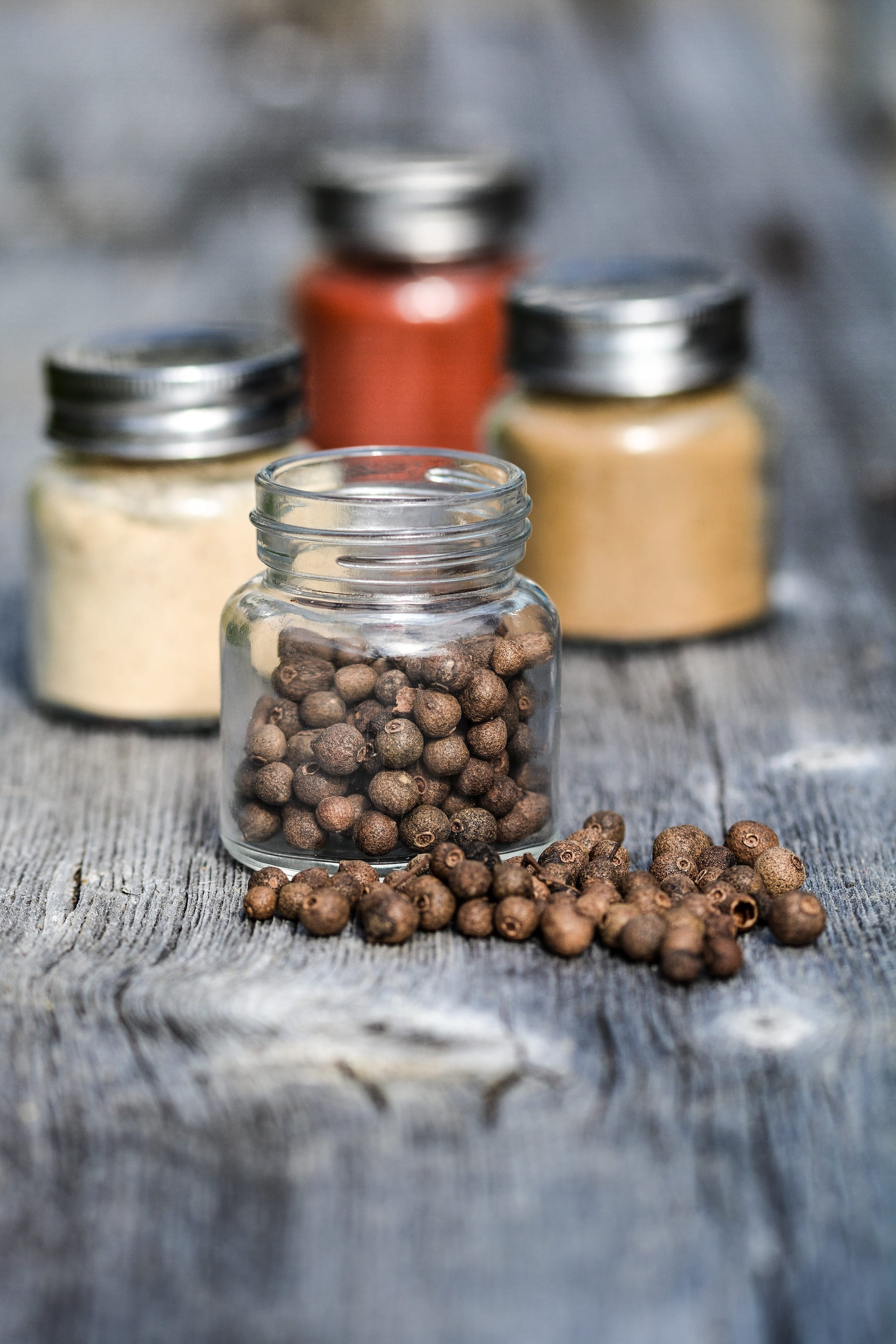 chili, clear, kitchen, turmeric, ingredient, glass, spices, brown, food, pepper, aroma, pepper - seasoning, black peppercorn, herbal, 2K, aromatic, cooking, Phone HD Wallpaper